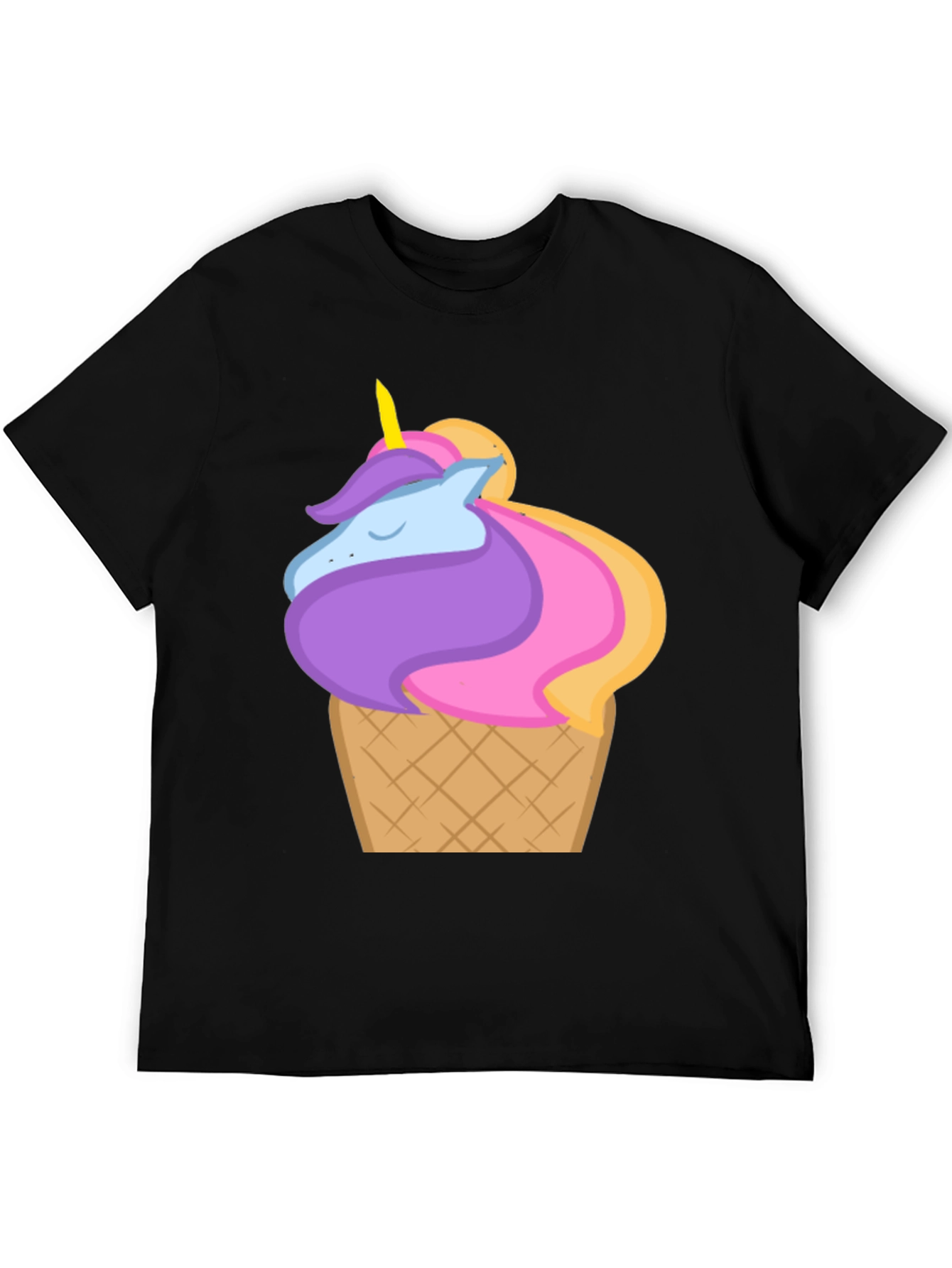 Unicorn Ice Cream Cone Graphic T-Shirt