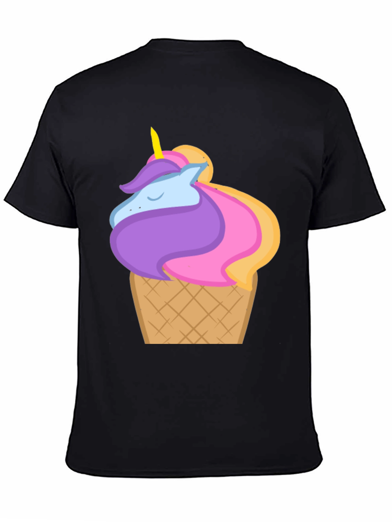 Unicorn Ice Cream Cone Graphic T-Shirt