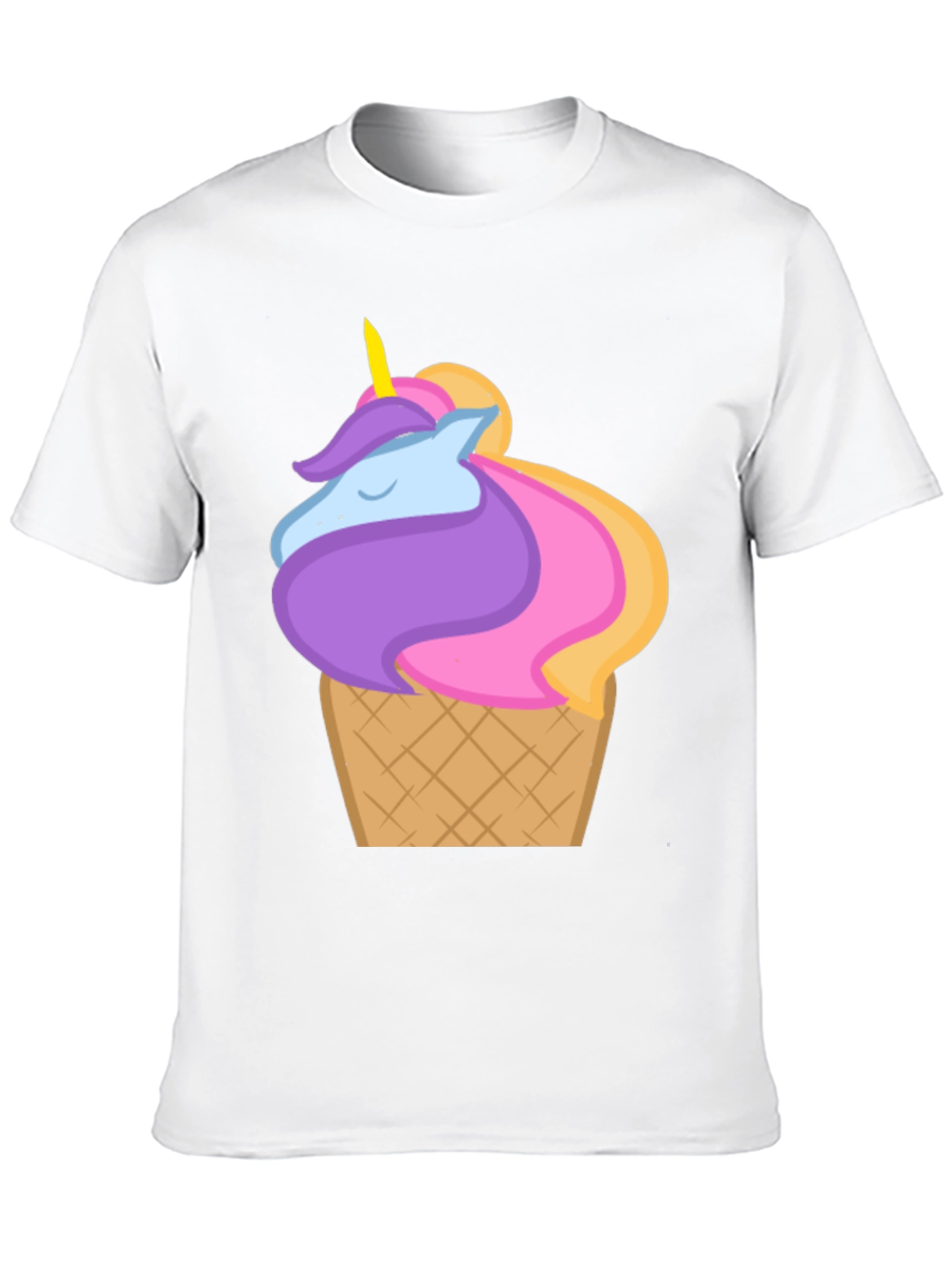 Unicorn Ice Cream Cone Graphic T-Shirt