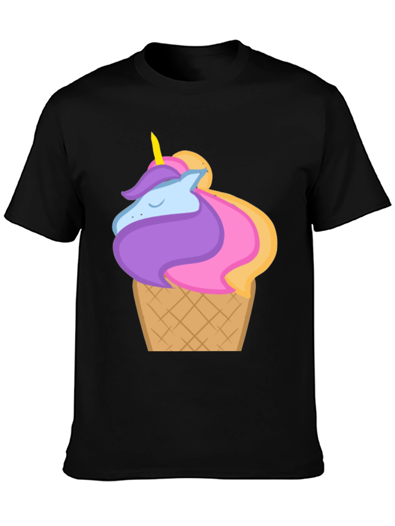 Unicorn Ice Cream Cone Graphic T-Shirt