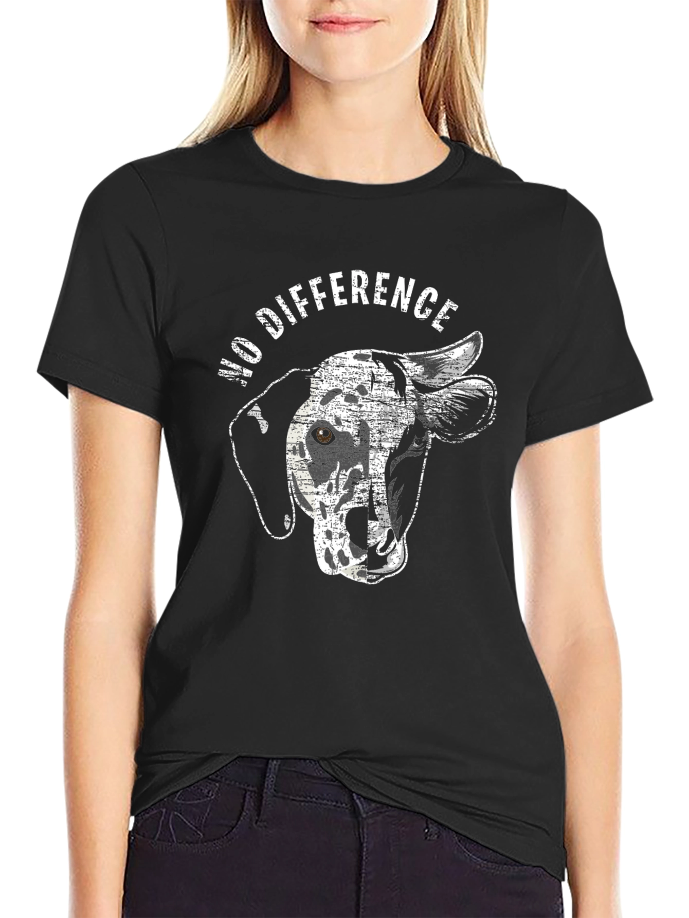 No Difference Dog Cow Animal Lover Unisex T-Shirt