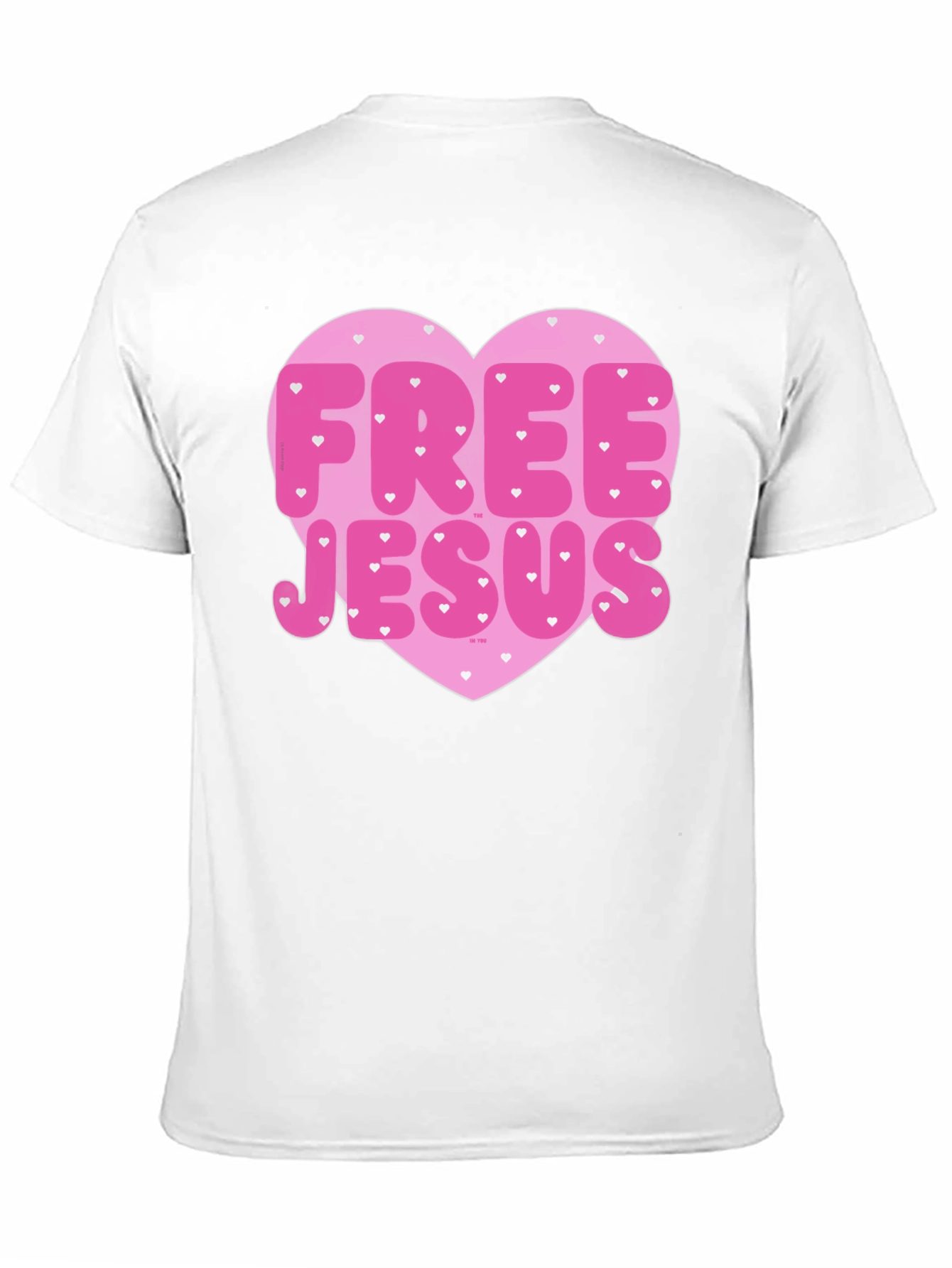 Free Jesus Heart Graphic Tee - Trendy Black T-Shirt