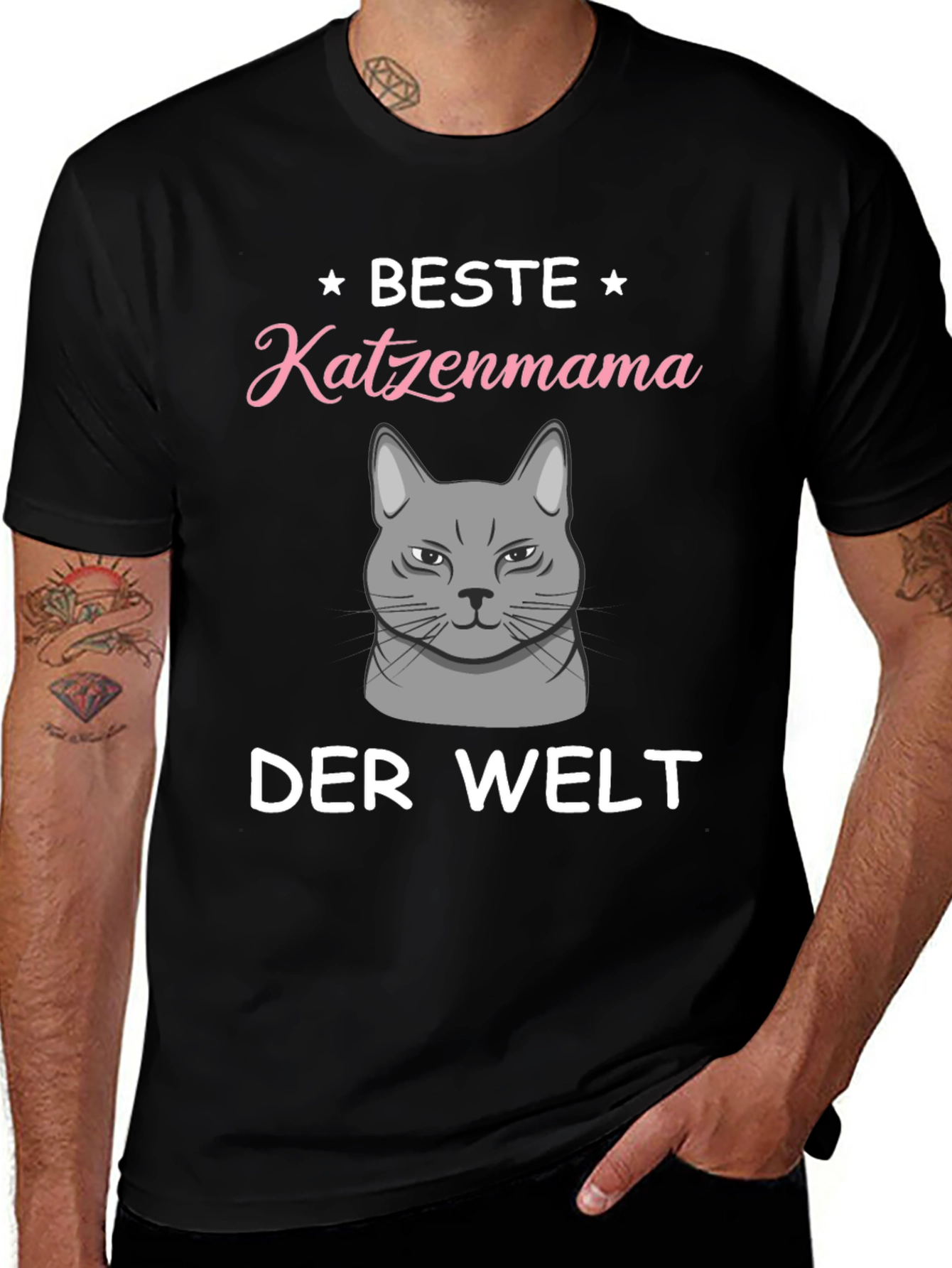 Best Cat Mama T-Shirt - German Text Design