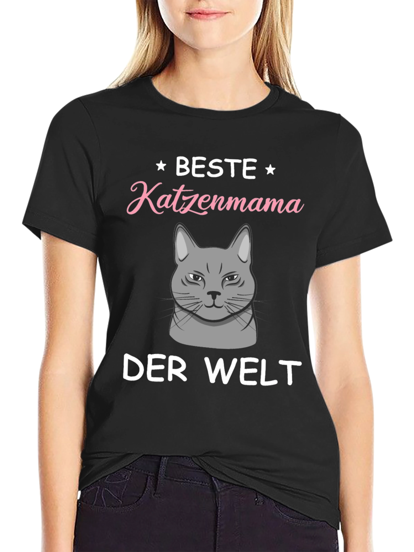 Best Cat Mama T-Shirt - German Text Design