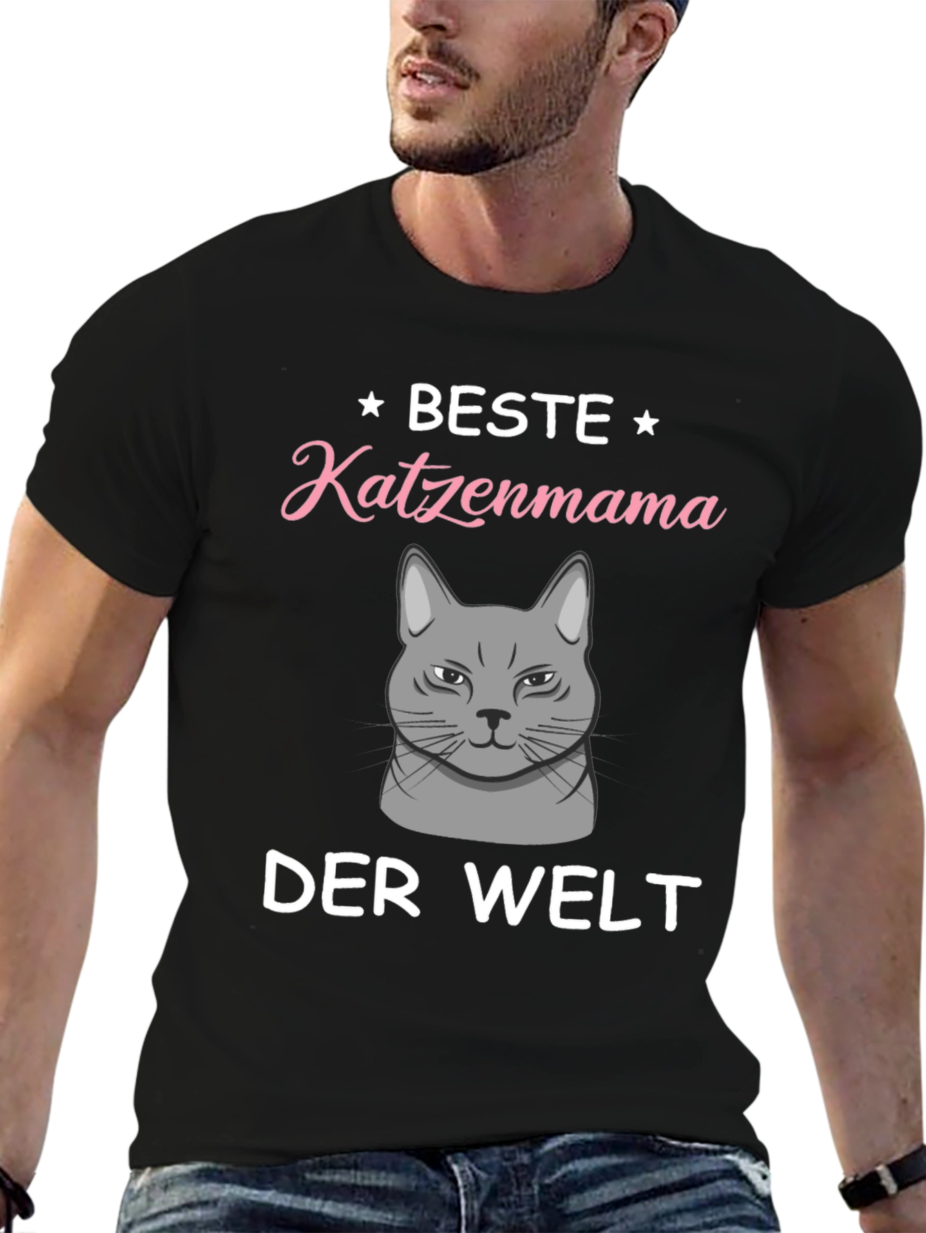 Best Cat Mama T-Shirt - German Text Design