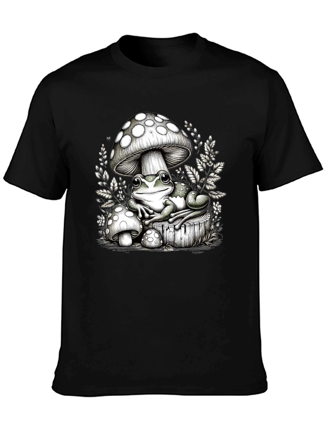 Frog and Mushroom Graphic Tee
