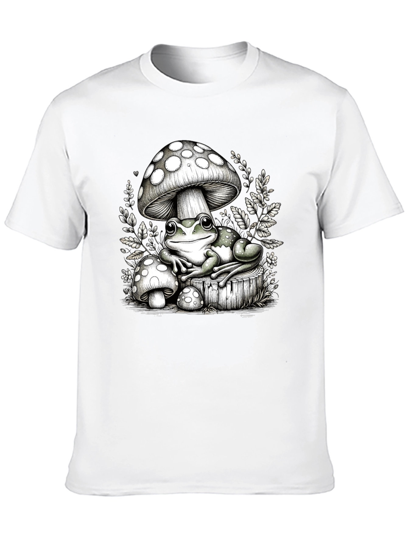 Frog and Mushroom Graphic Tee