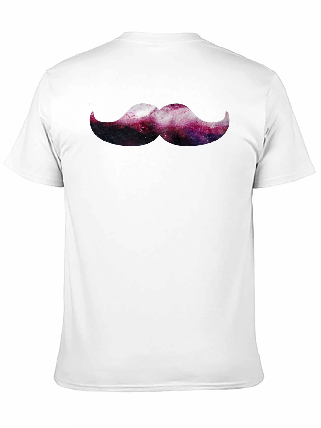 Cosmic Mustache Graphic Tee - Trendy Mens Black T-Shirt