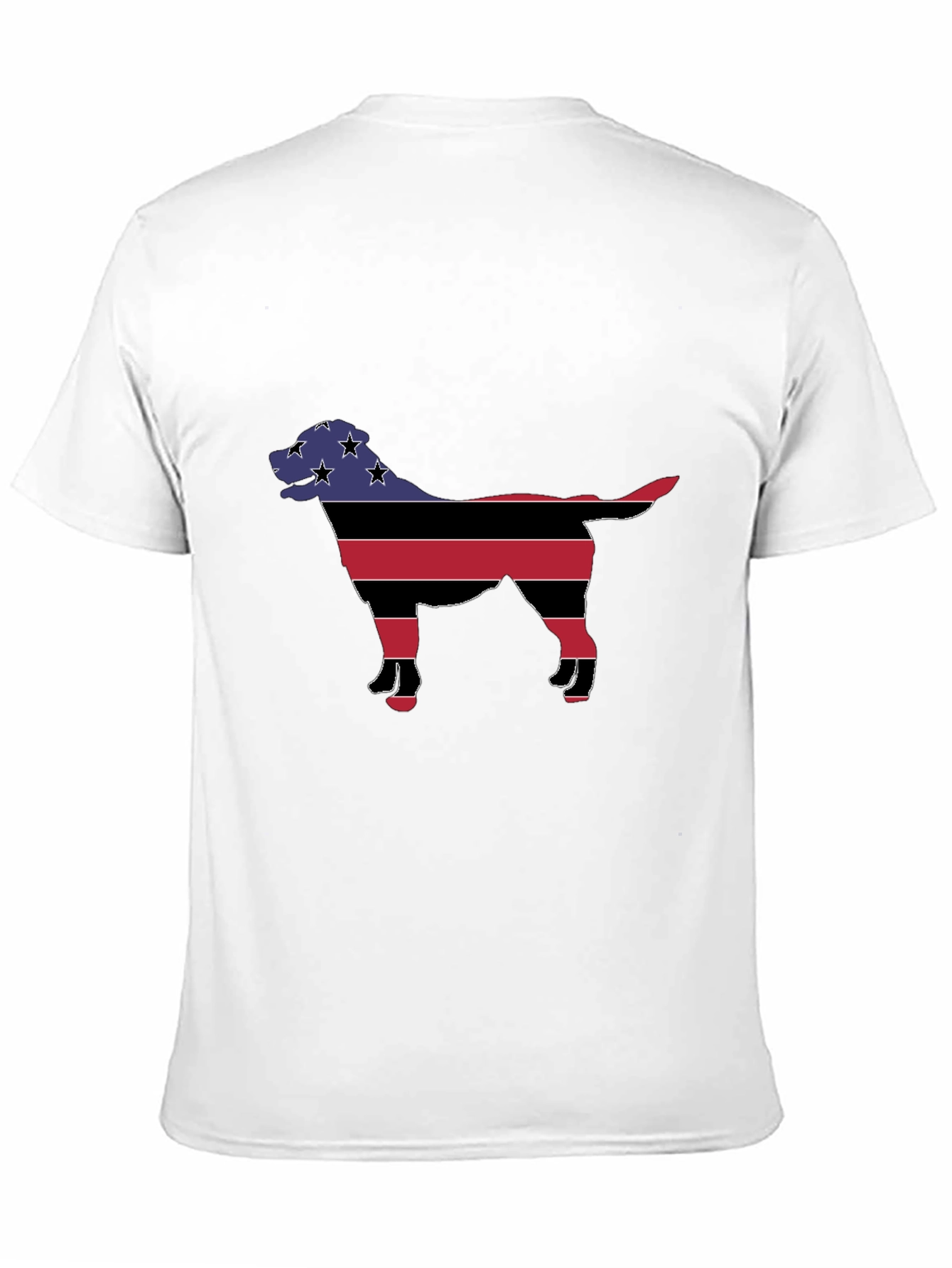 Patriotic Dog Silhouette T-Shirt - Black