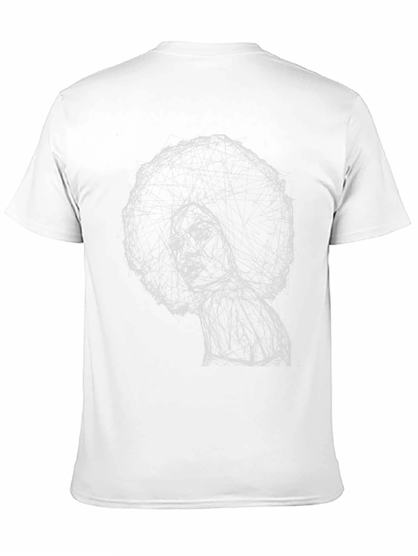 Afro Sketch Graphic Black T-Shirt