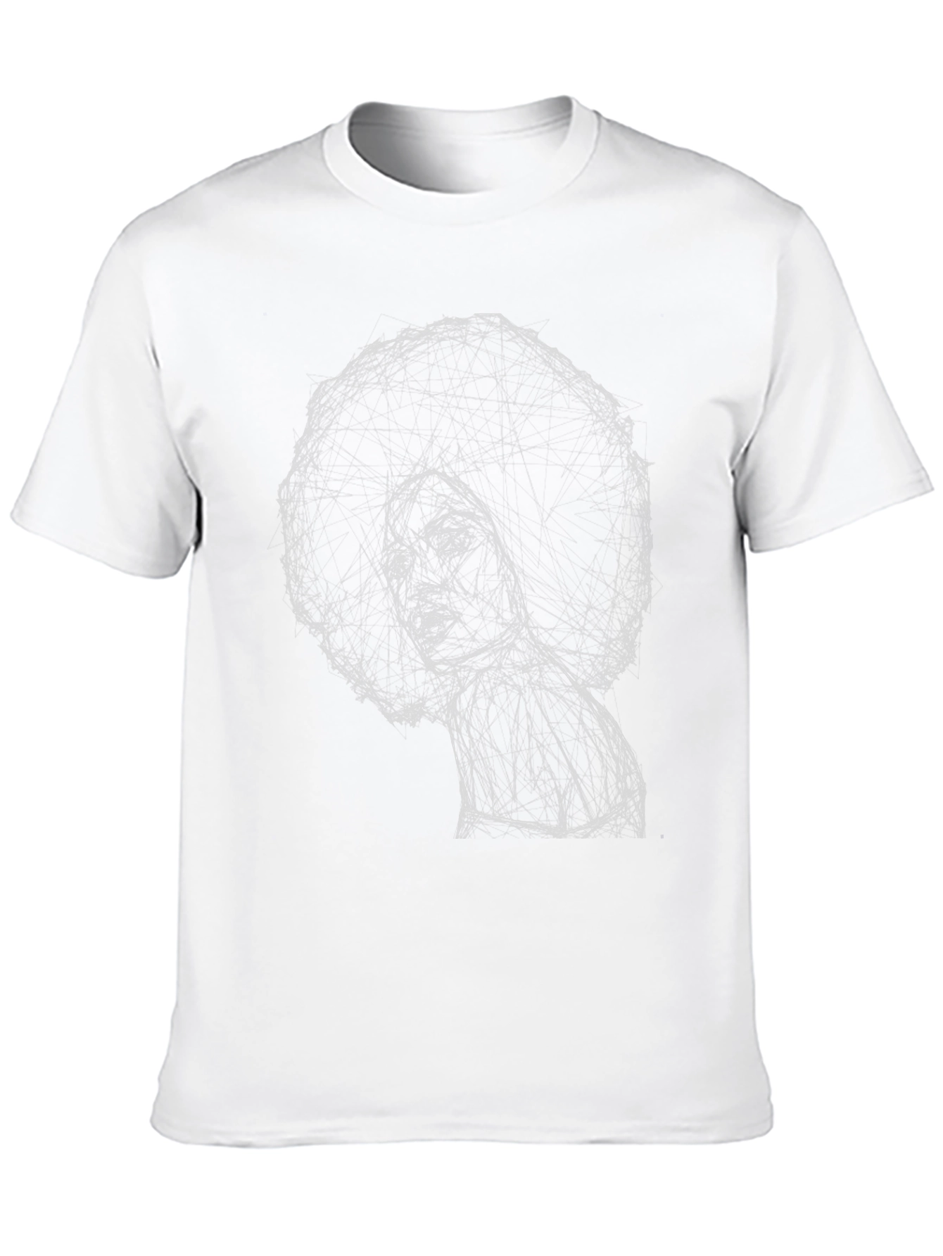 Afro Sketch Graphic Black T-Shirt