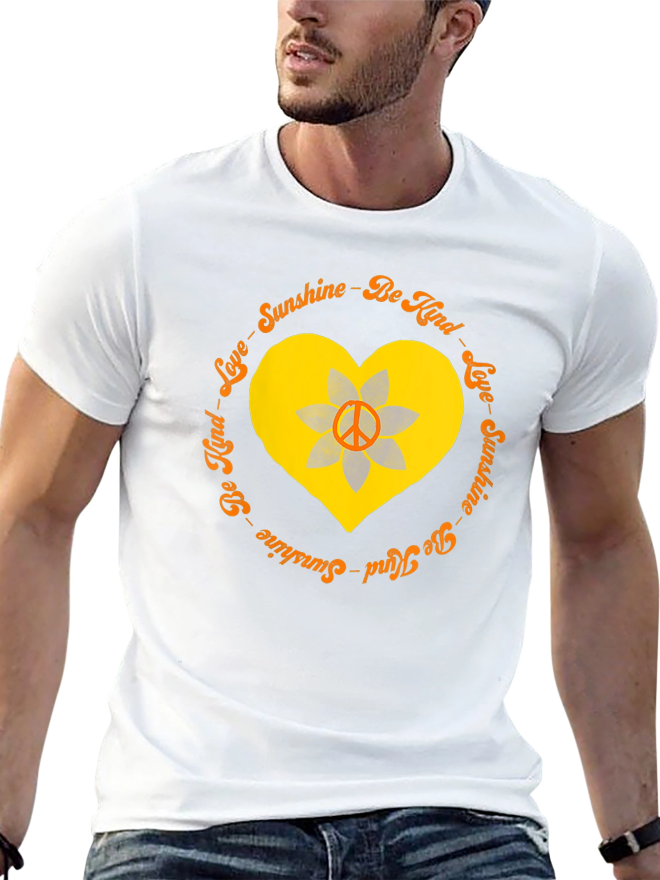 Sunshine Kind Love Heart Peace Sign T-Shirt