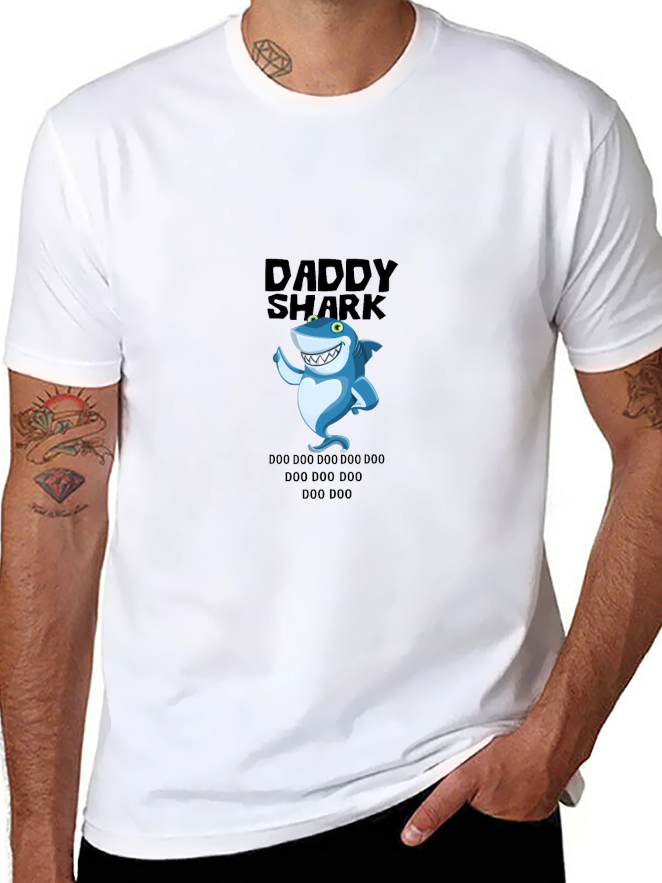 Daddy Shark T-Shirt - Funny Cartoon Graphic Tee