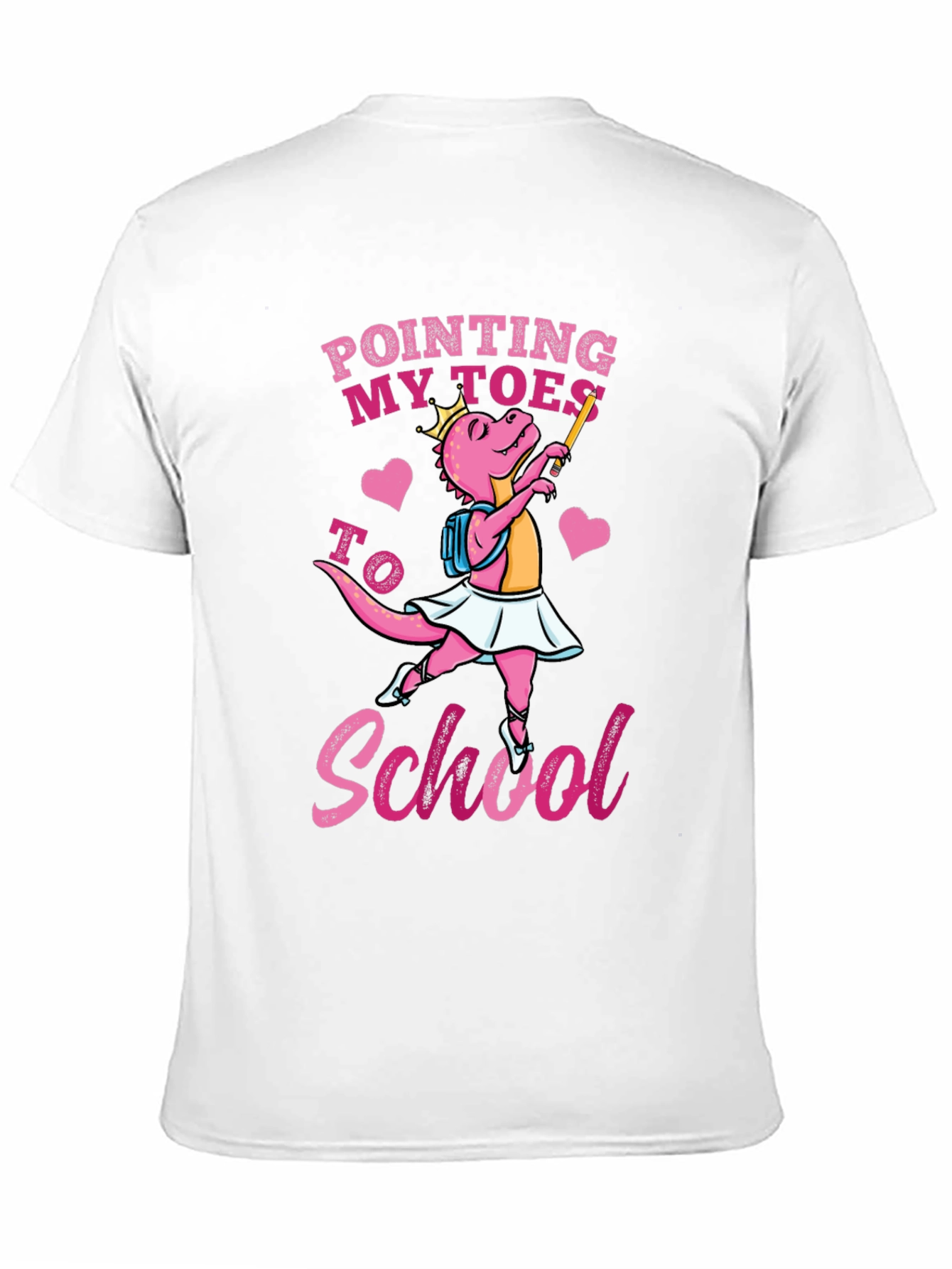 Ballerina Dinosaur Back to School Graphic Tee