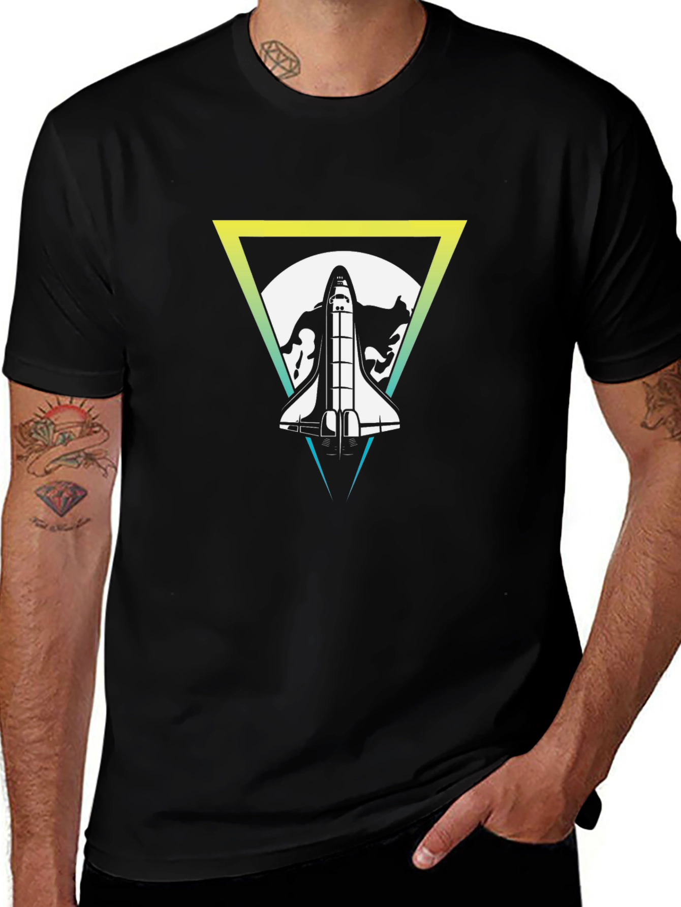 Space Shuttle Graphic Tee - Retro Style