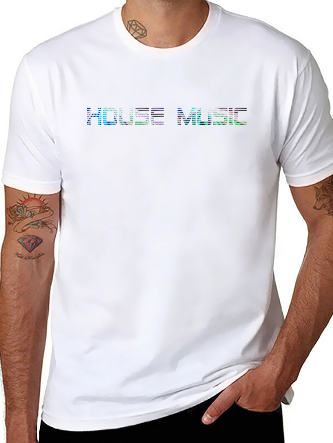 House Music LED Graphic Black T-Shirt