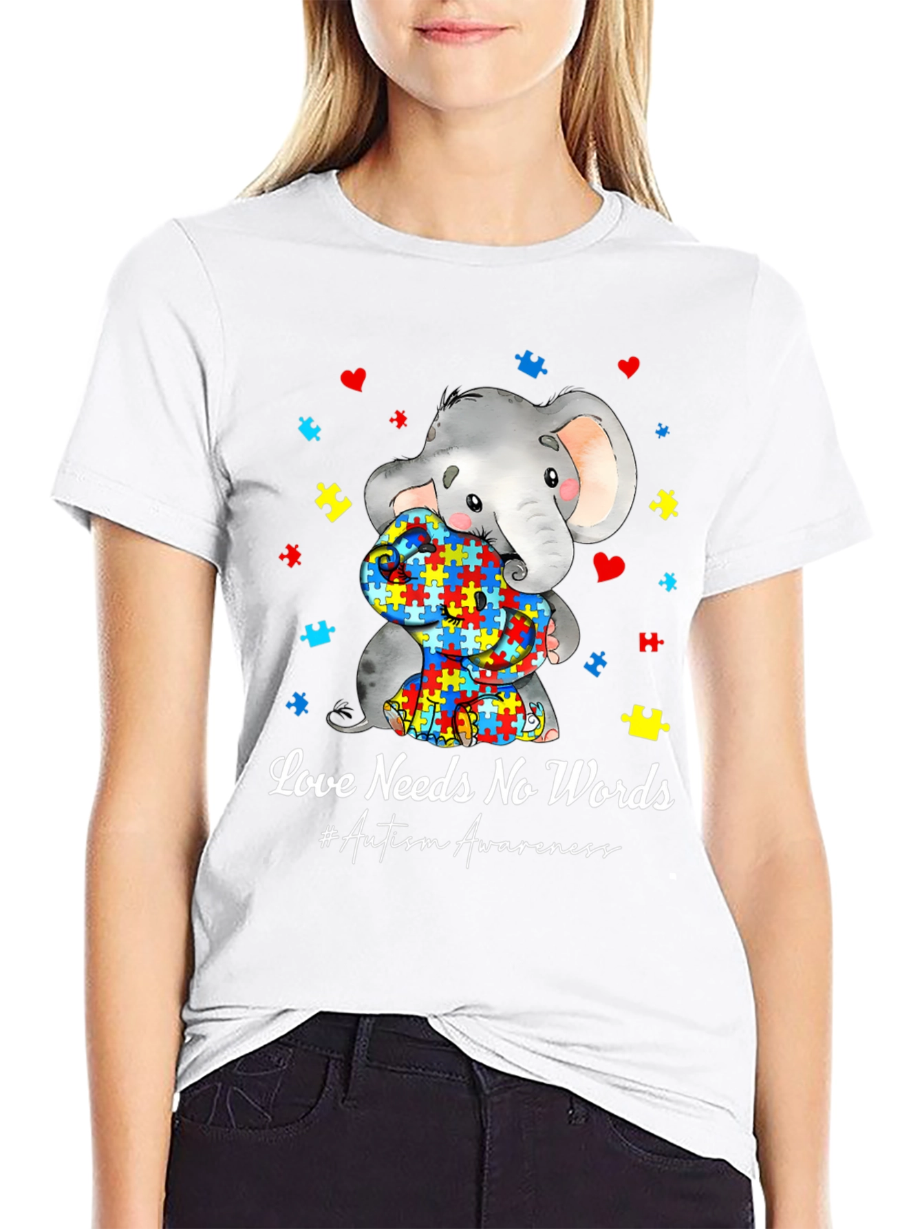 Autism Awareness Elephant Love T-Shirt