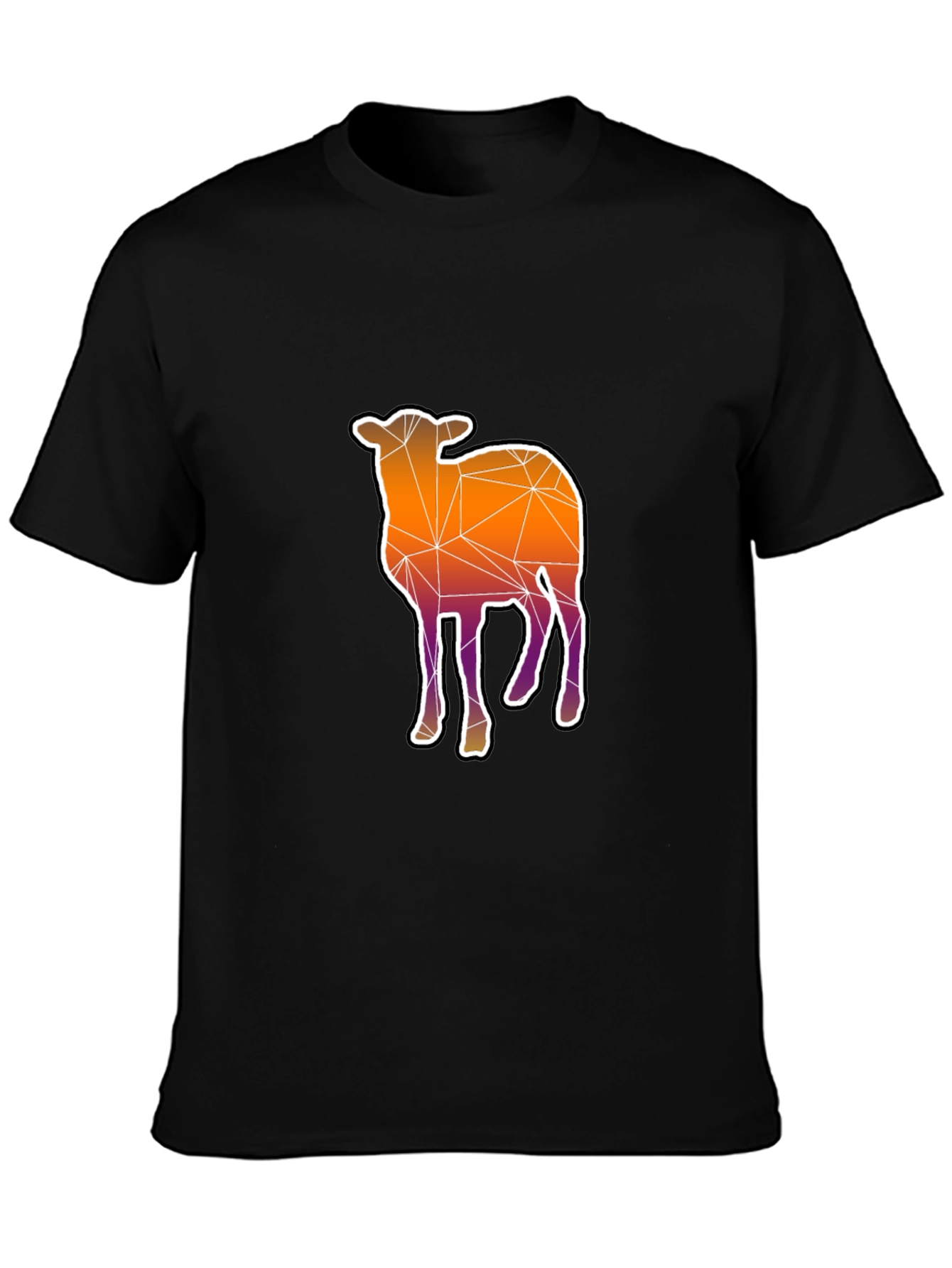 Geometric Sheep Graphic Tee - Modern Style