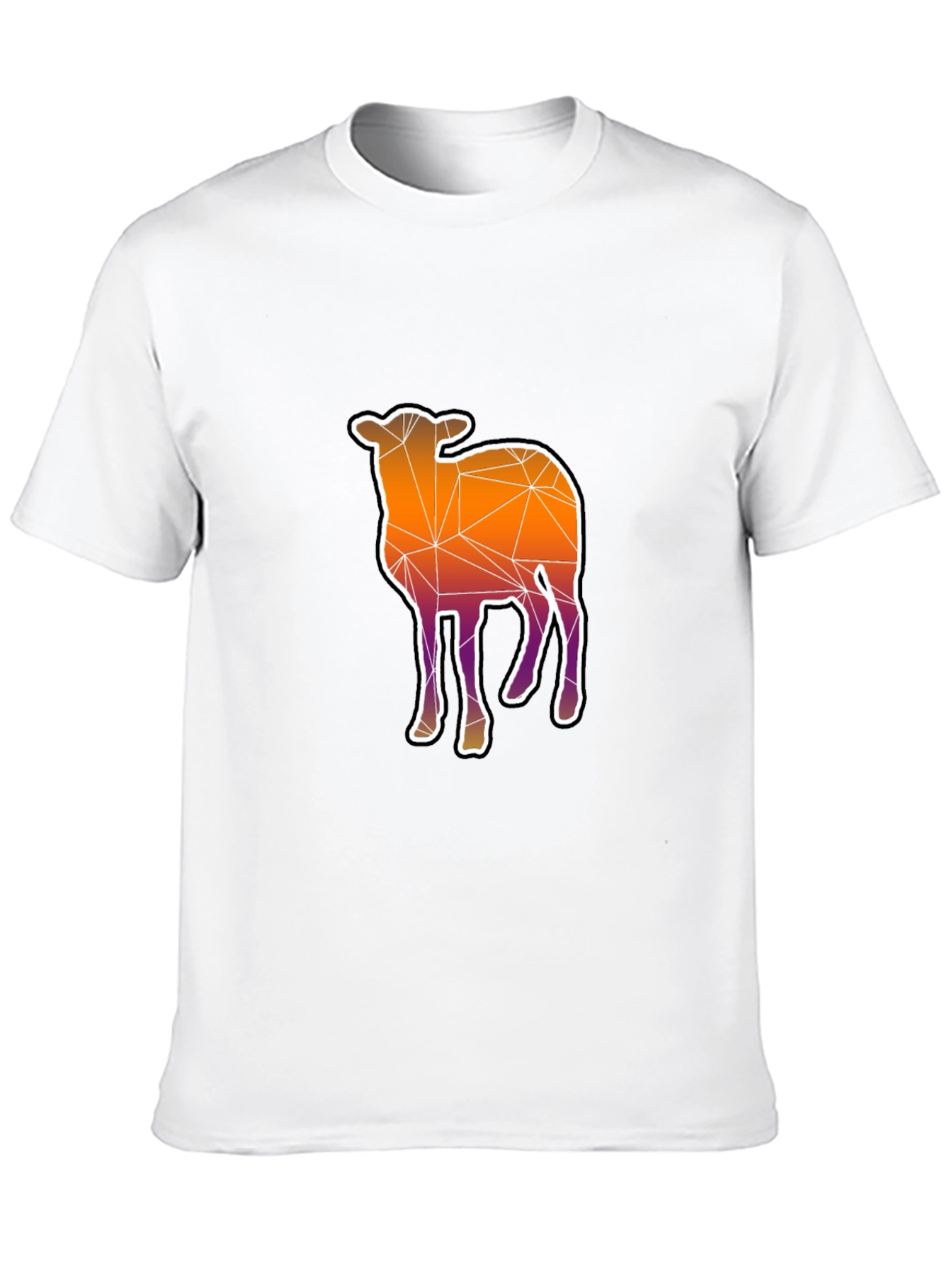Geometric Sheep Graphic Tee - Modern Style