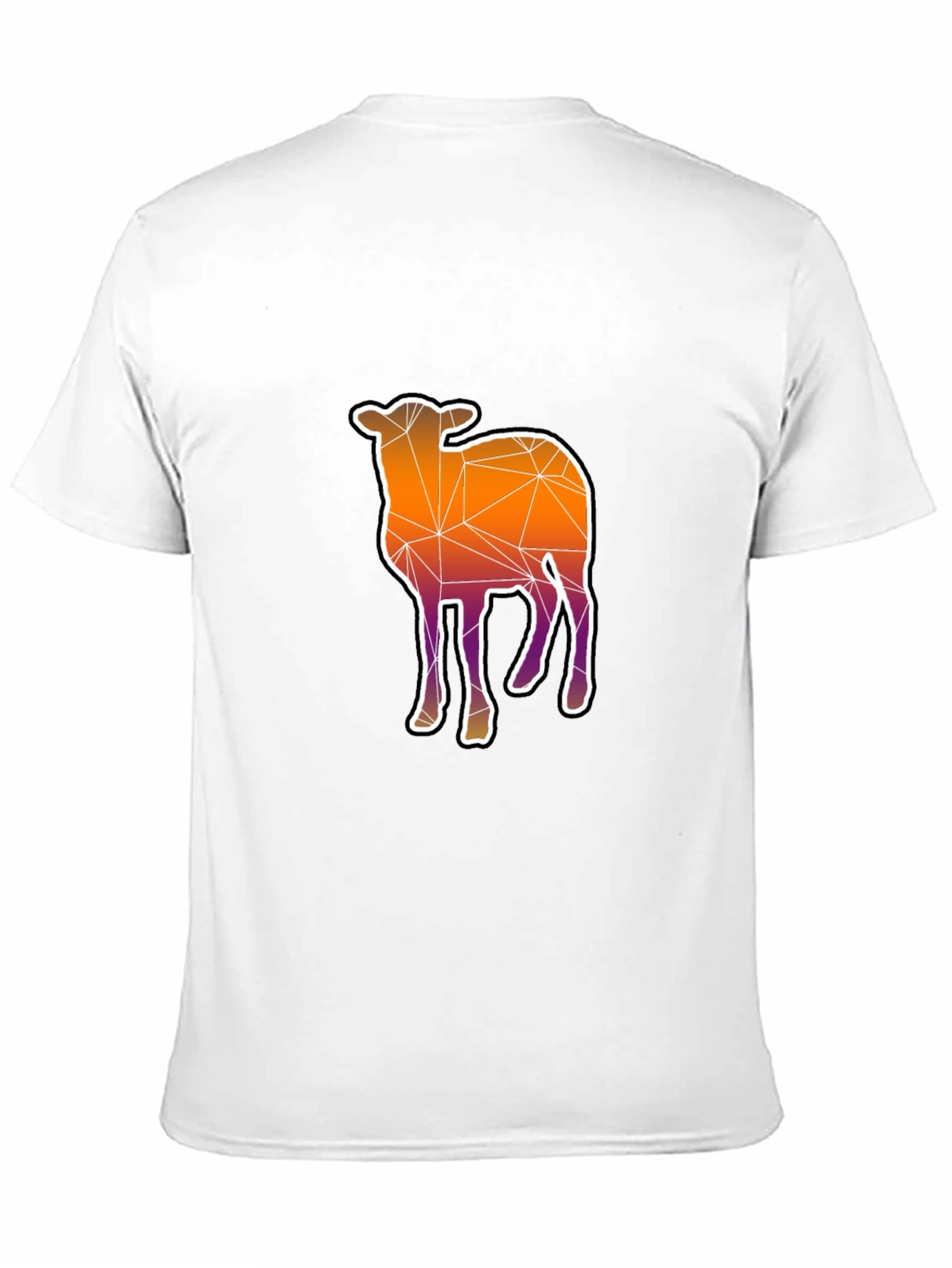 Geometric Sheep Graphic Tee - Modern Style