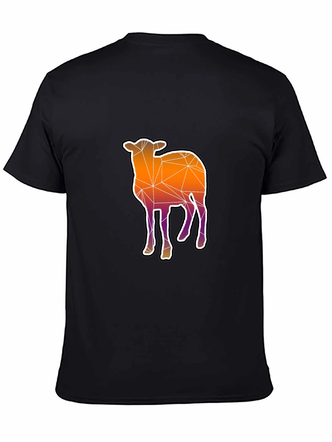 Geometric Sheep Graphic Tee - Modern Style