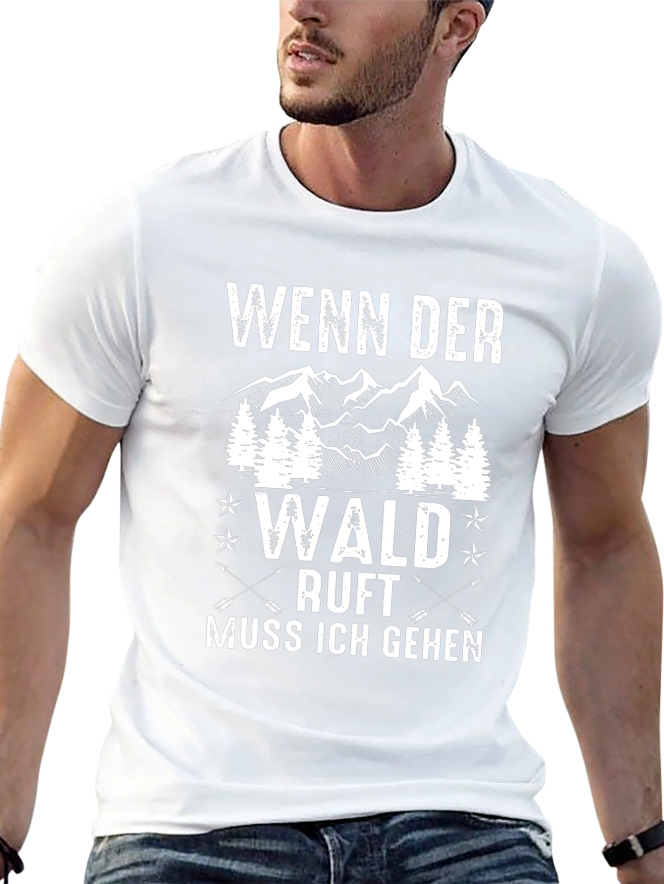 Wenn Der Wald Ruft Mens Black Graphic Tee