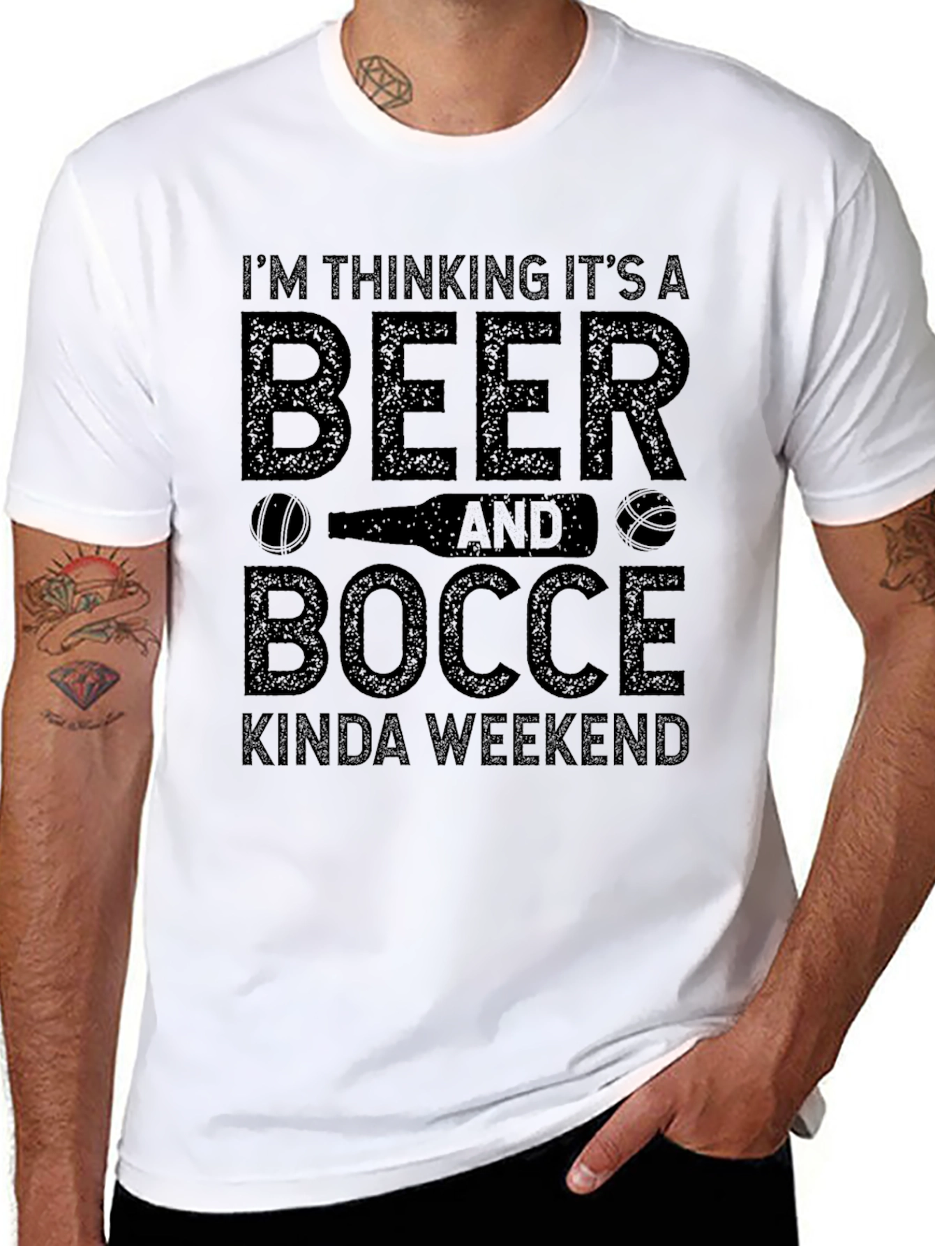 Beer and Bocce Weekend Graphic T-Shirt