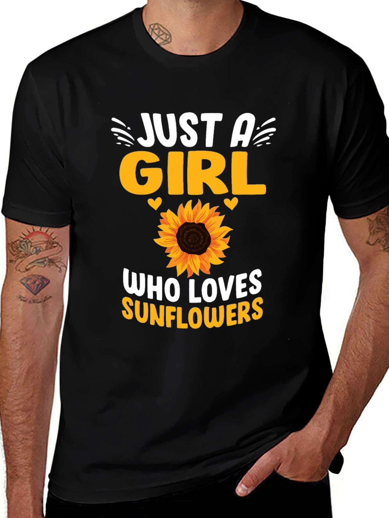 Sunflower Girls Black Graphic Tee
