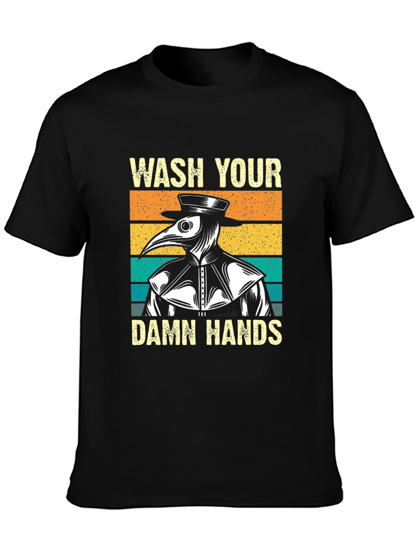 Wash Your Damn Hands Plague Doctor Graphic Tee