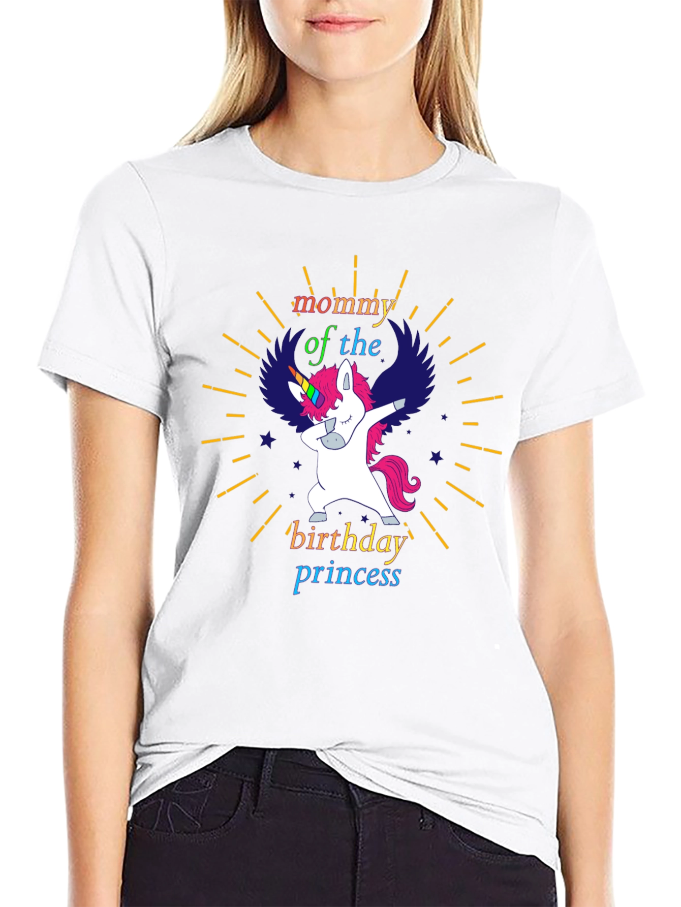 Mommy Birthday Princess Unicorn T-Shirt