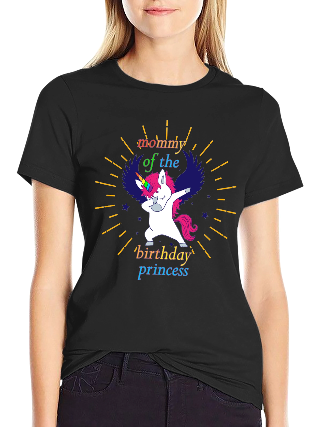 Mommy Birthday Princess Unicorn T-Shirt