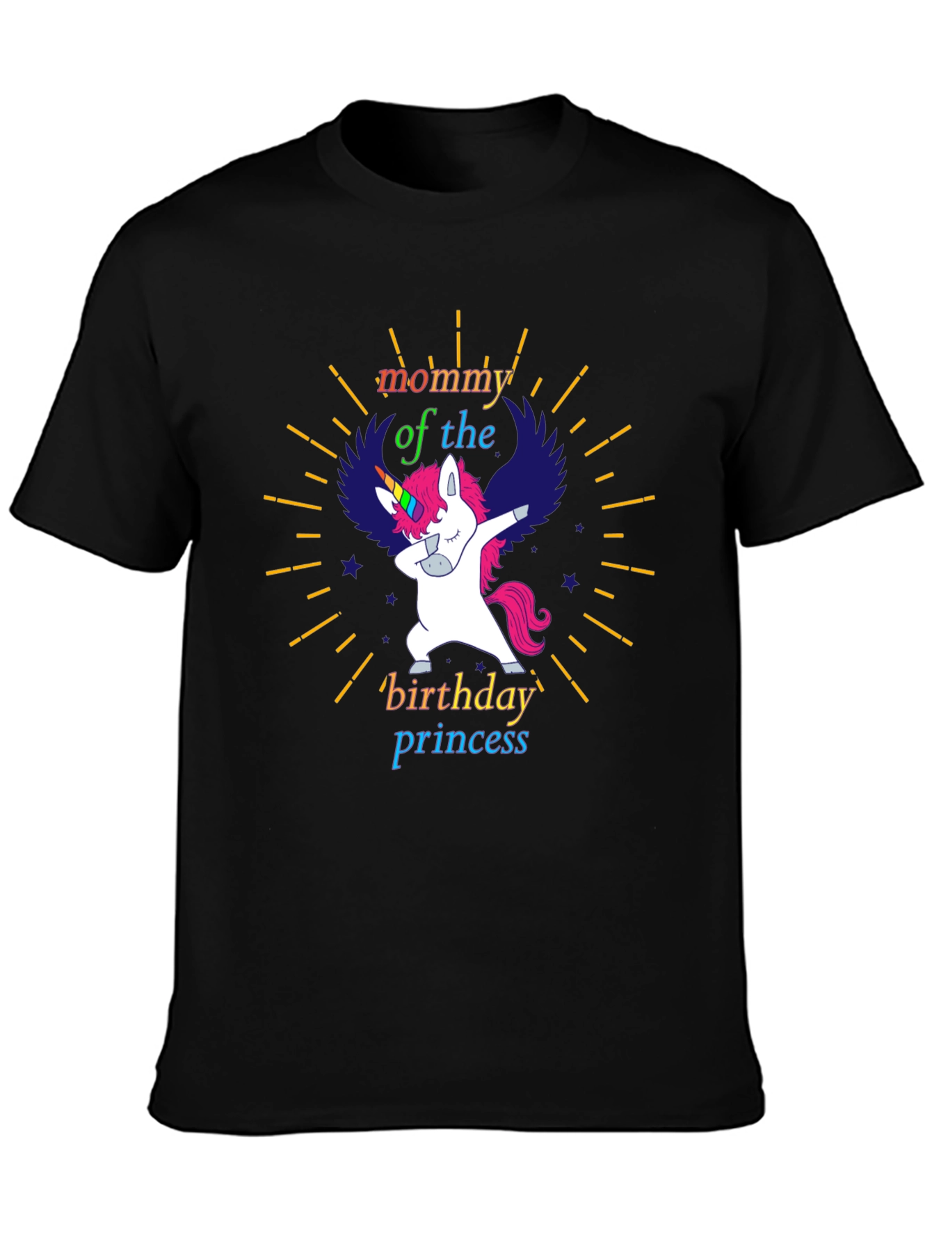 Mommy Birthday Princess Unicorn T-Shirt