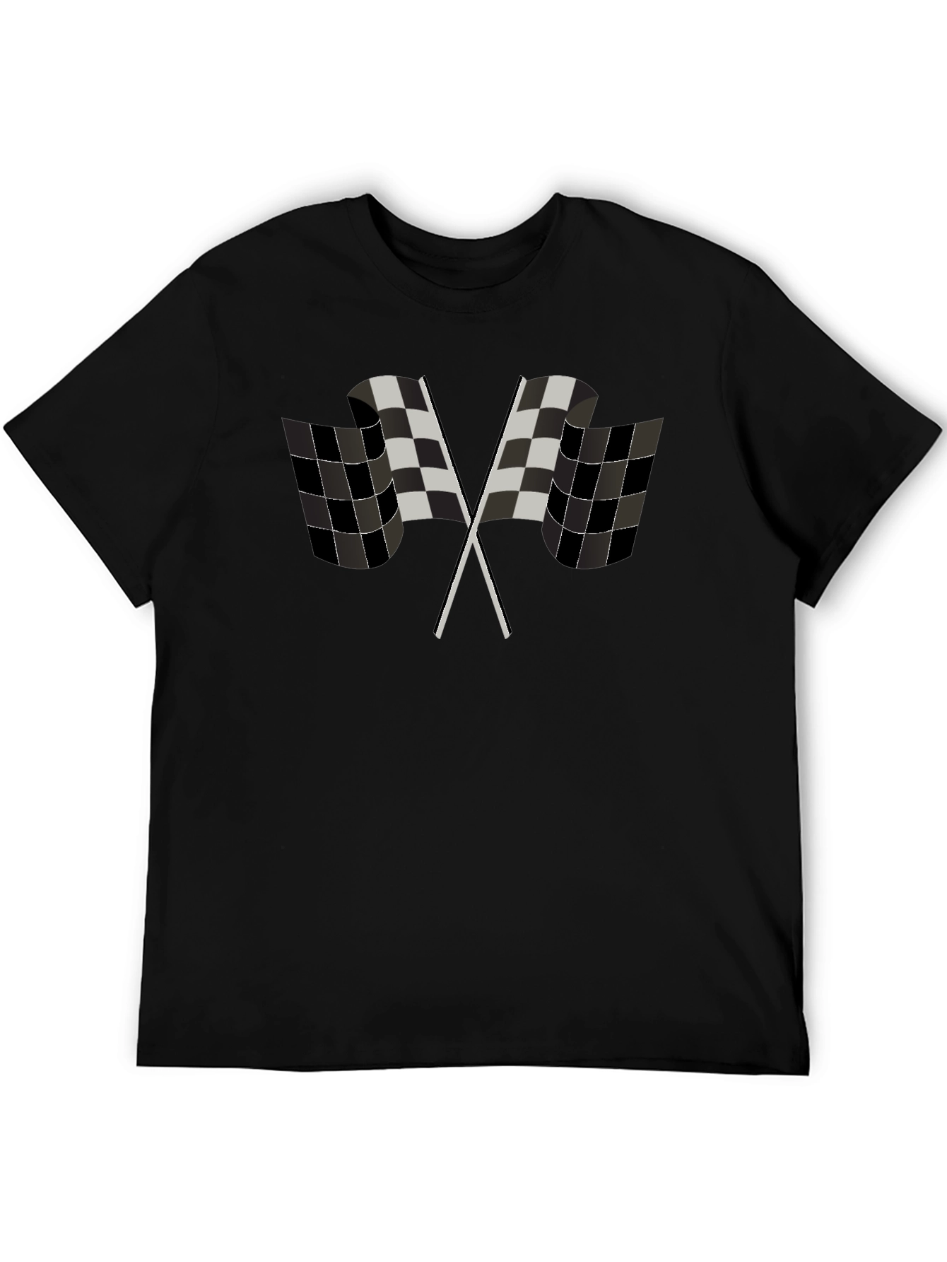 Checkered Flag Graphic Tee - Racing Fan Apparel