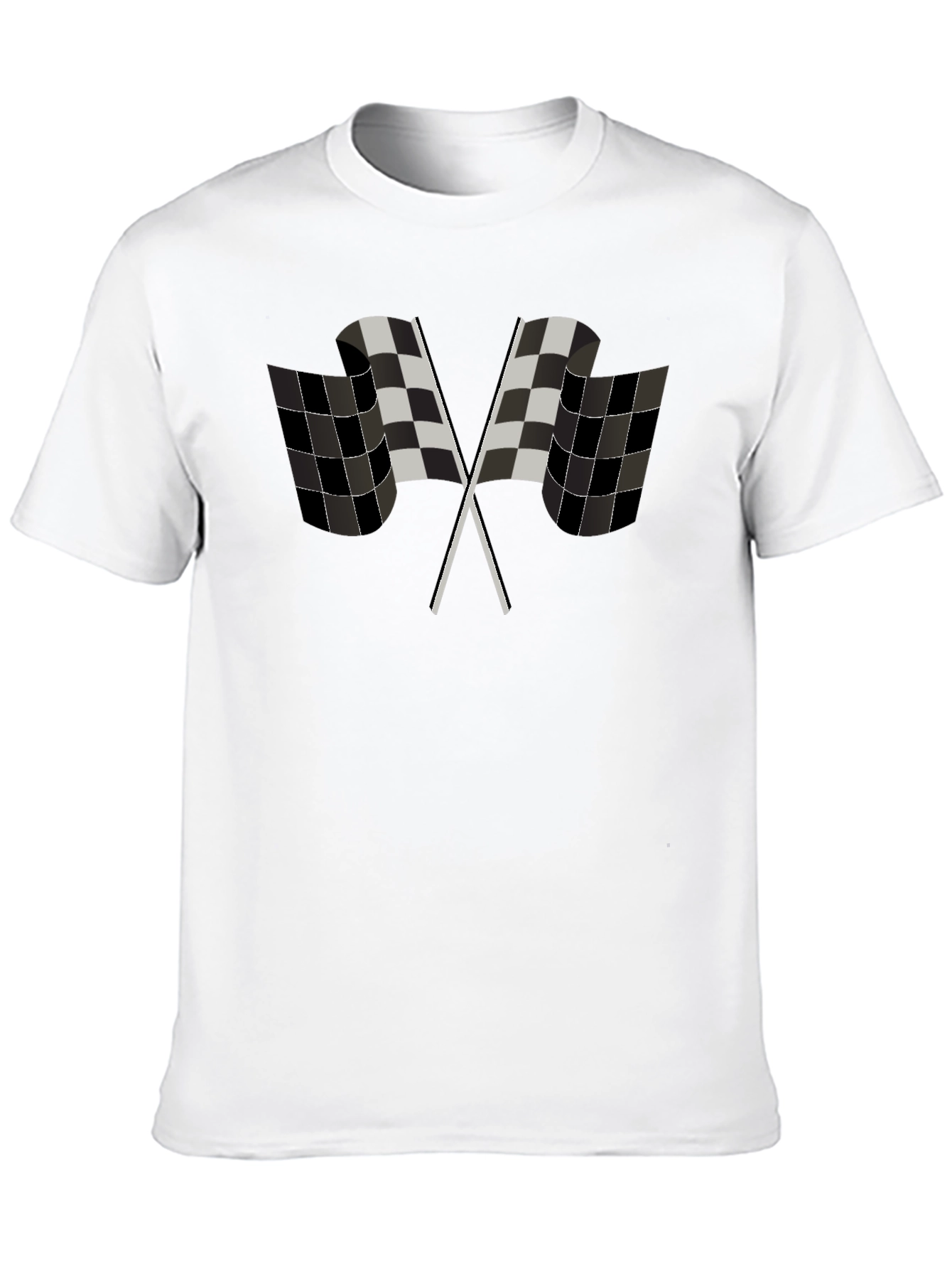 Checkered Flag Graphic Tee - Racing Fan Apparel