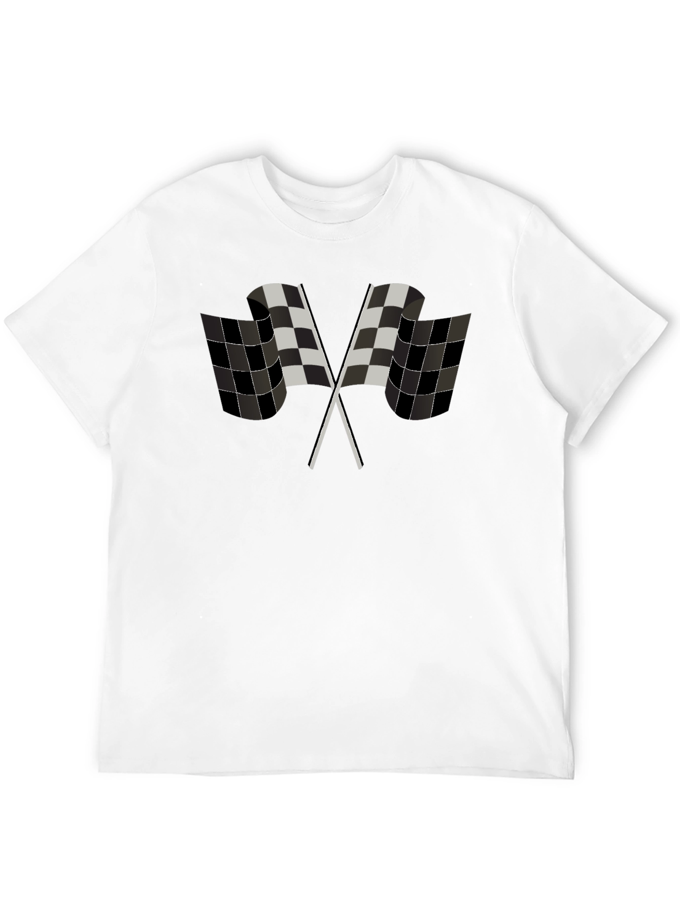 Checkered Flag Graphic Tee - Racing Fan Apparel
