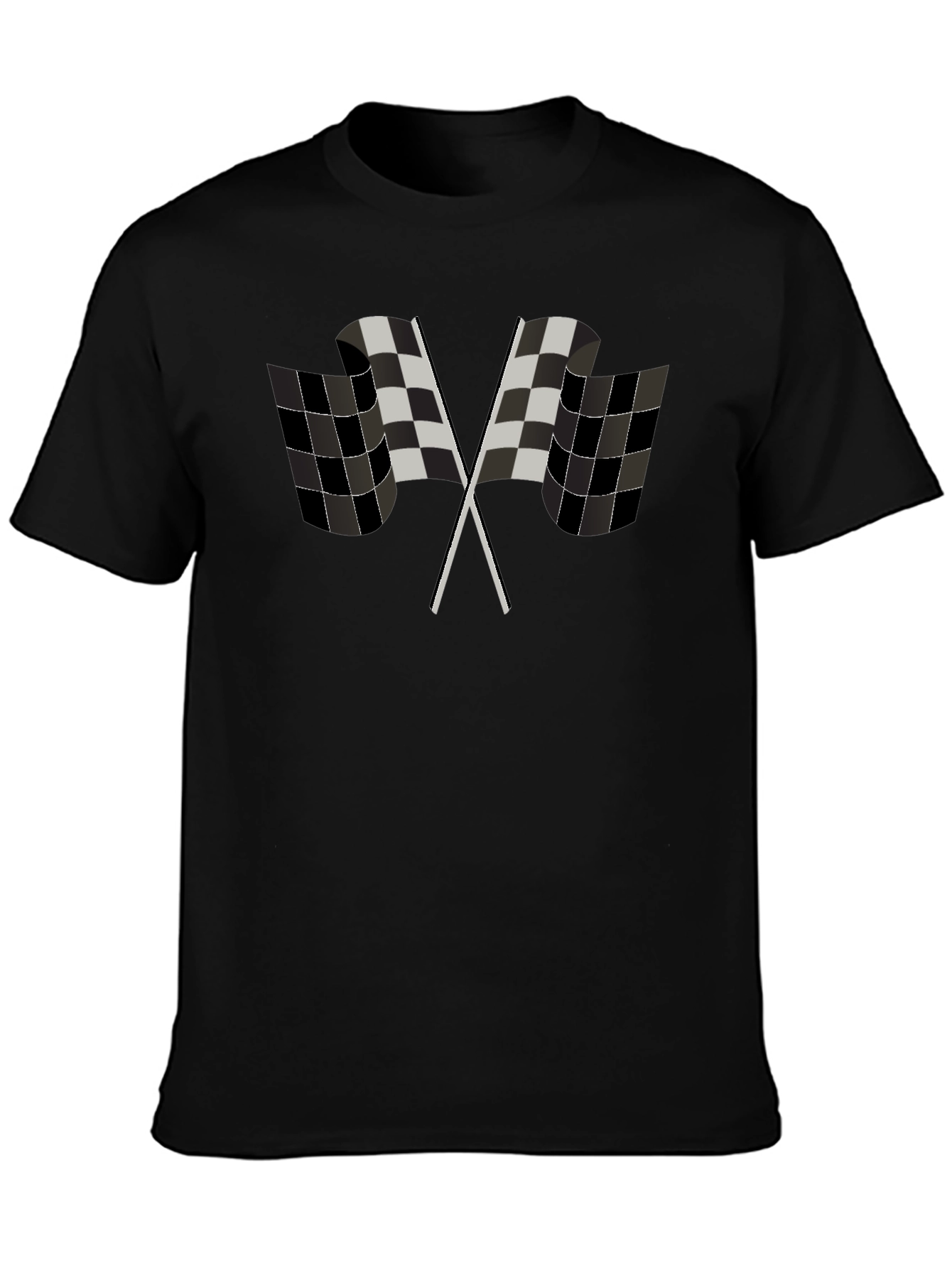 Checkered Flag Graphic Tee - Racing Fan Apparel