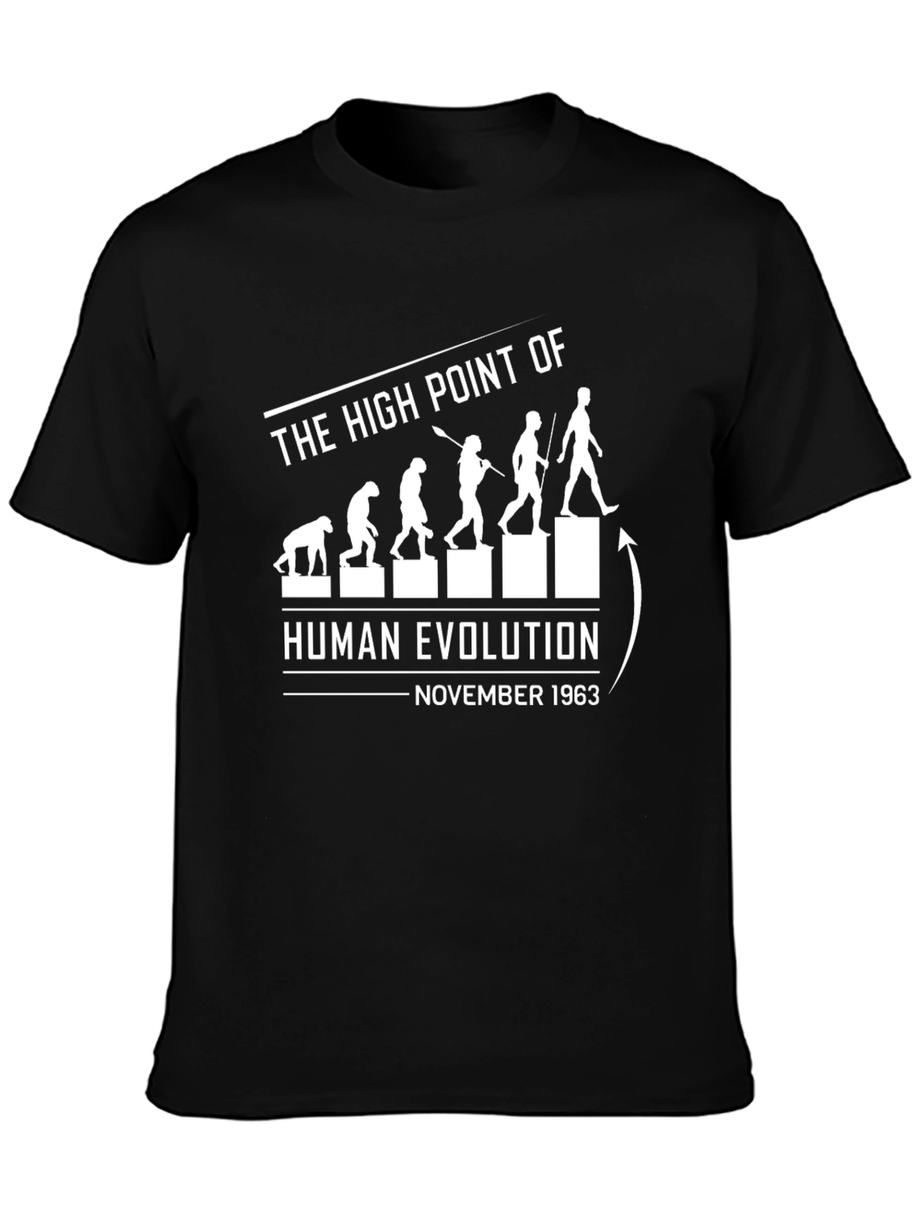 Human Evolution November 1963 Black T-Shirt
