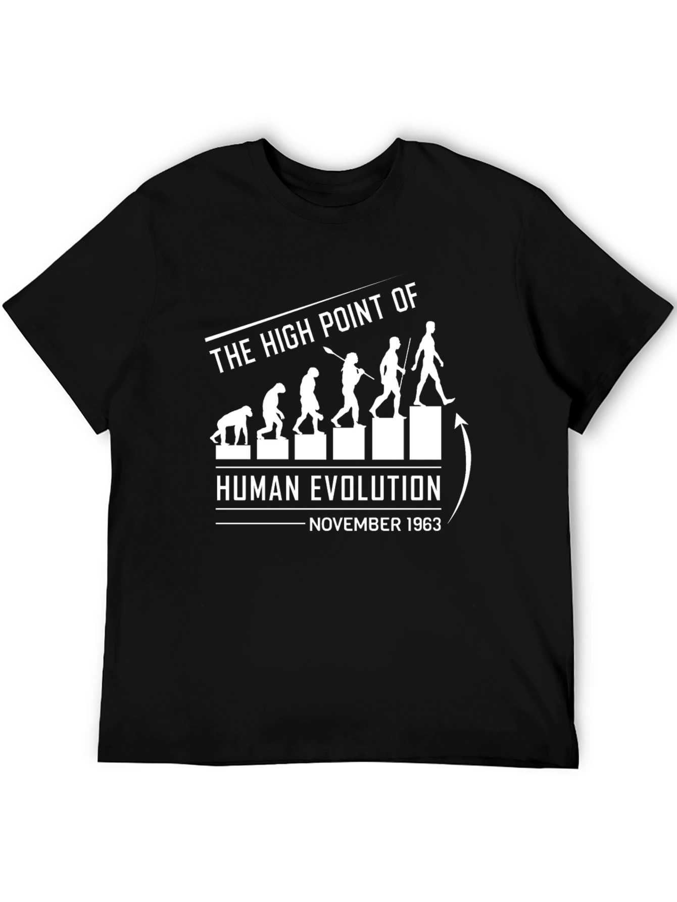 Human Evolution November 1963 Black T-Shirt