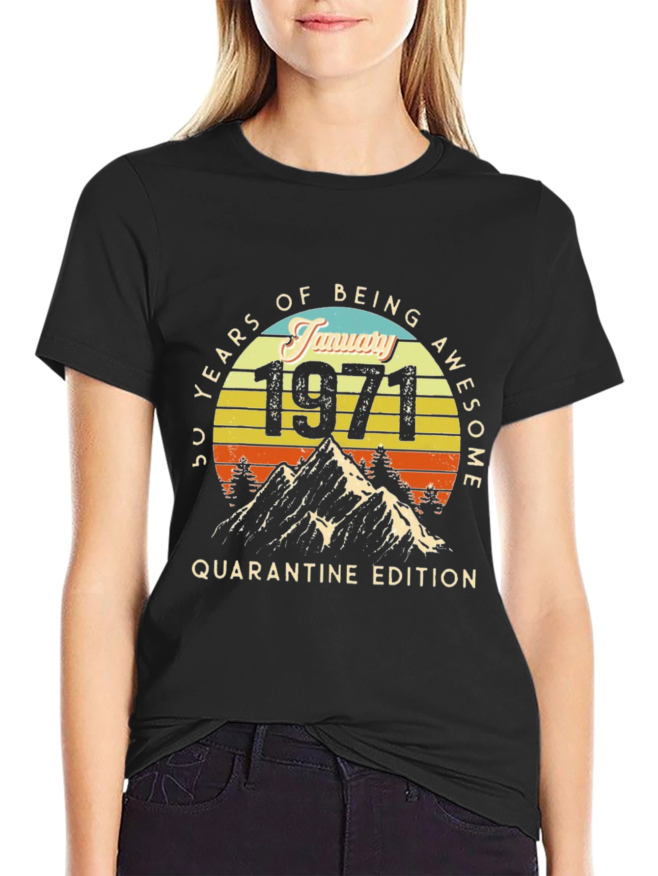 50 Years Awesome January 1971 Quarantine T-Shirt