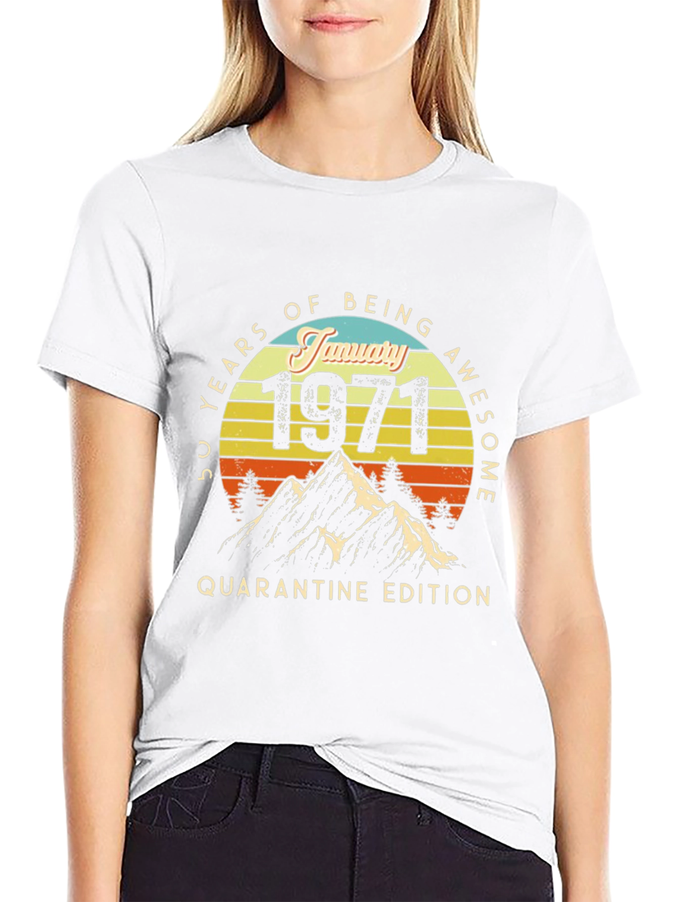 50 Years Awesome January 1971 Quarantine T-Shirt