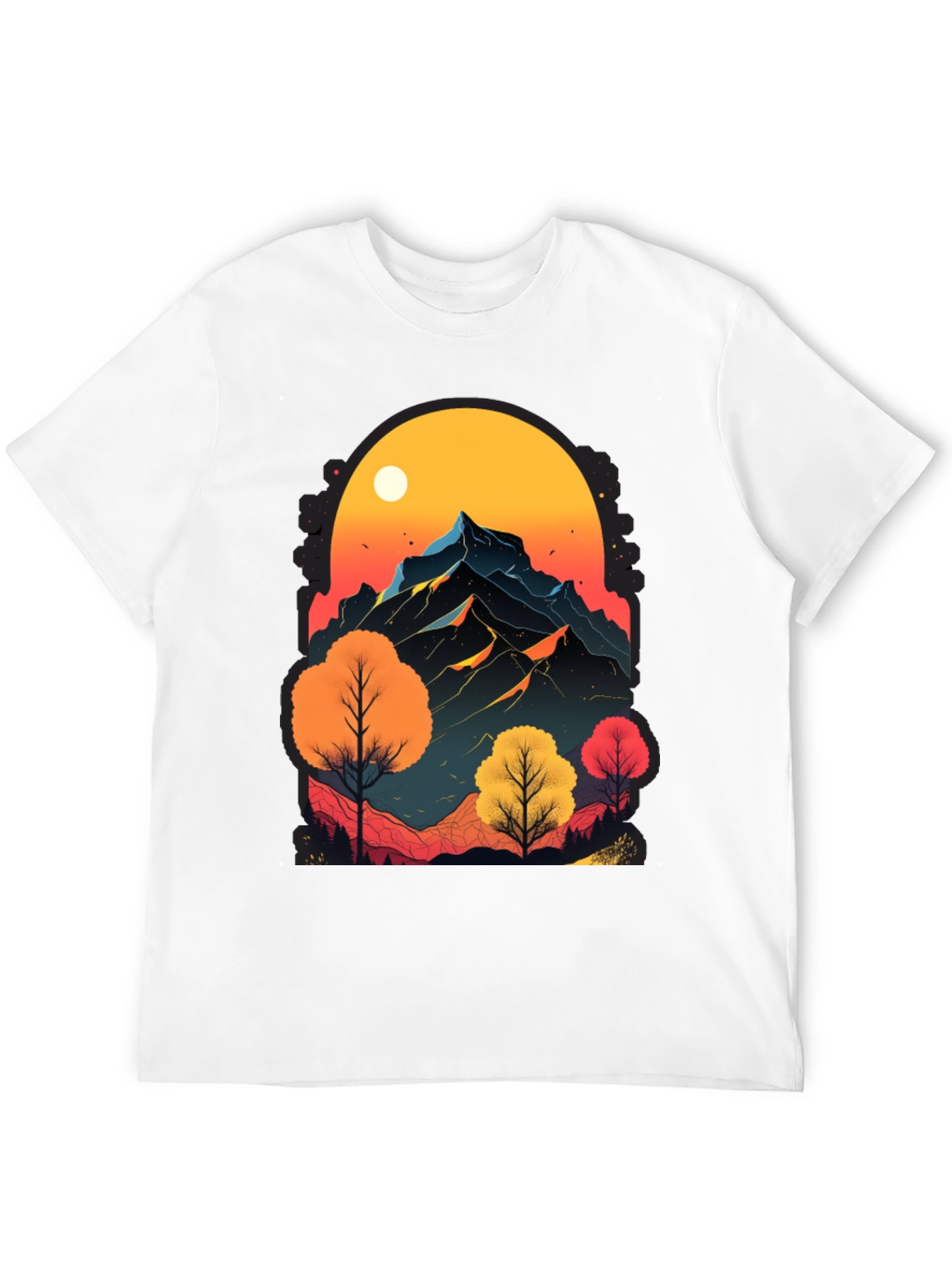 Mountain Sunset Graphic Tee - Nature Inspired Design