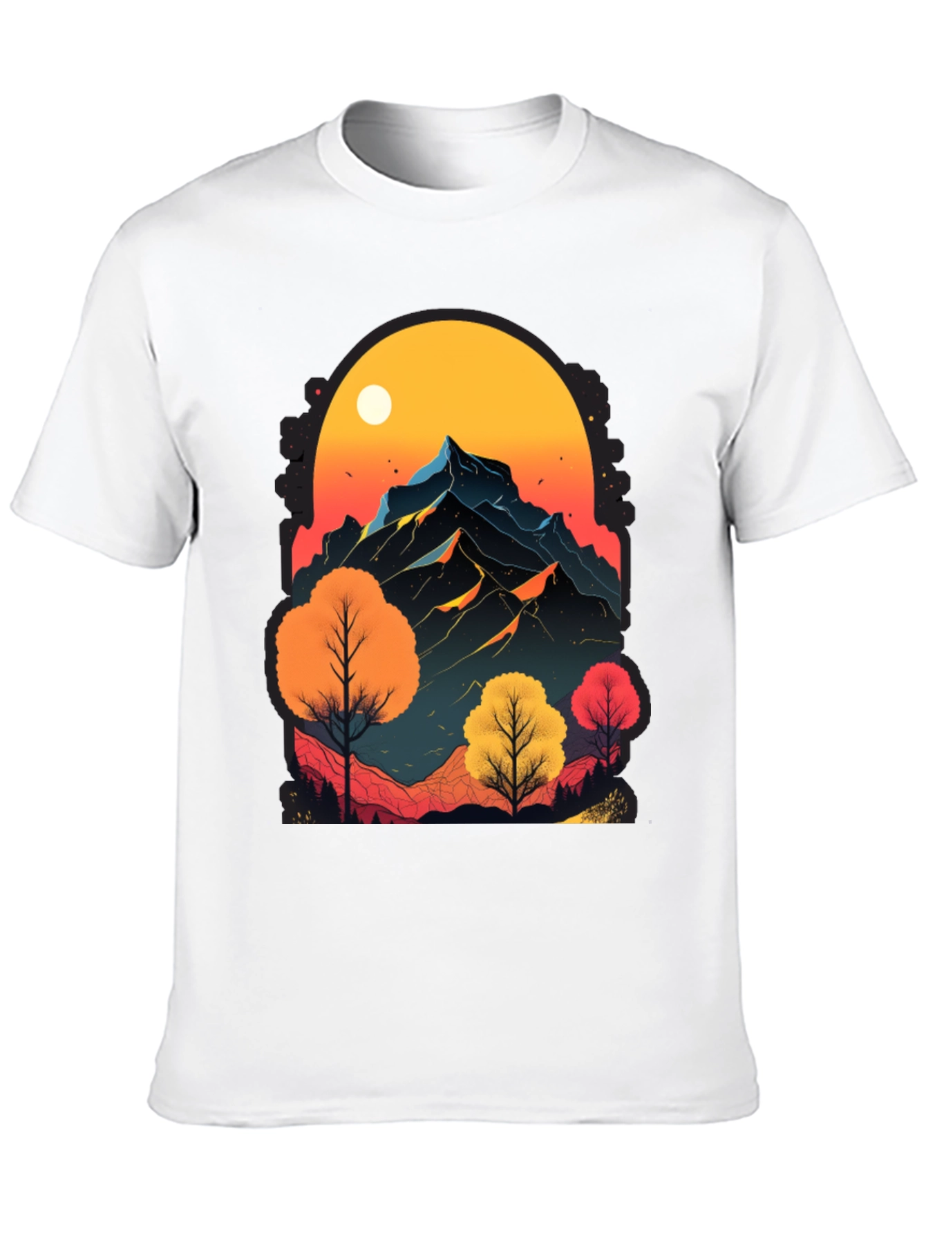 Mountain Sunset Graphic Tee - Nature Inspired Design