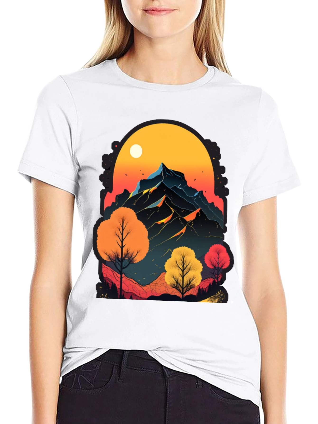 Mountain Sunset Graphic Tee - Nature Inspired Design