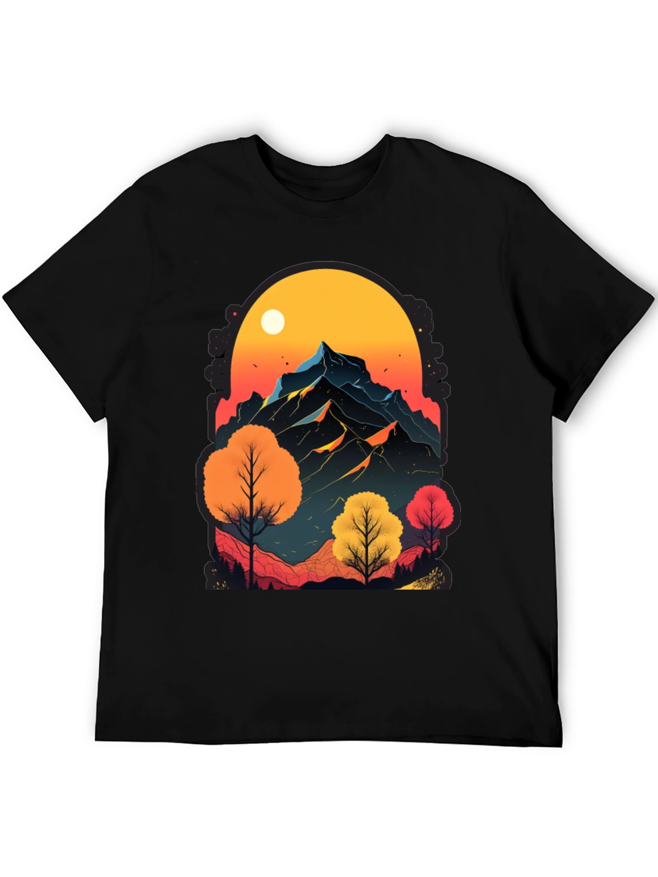 Mountain Sunset Graphic Tee - Nature Inspired Design