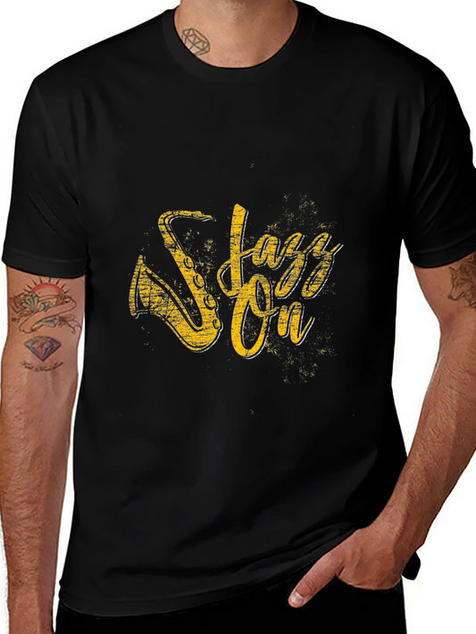 Jazz On Black T-Shirt for Music Lovers