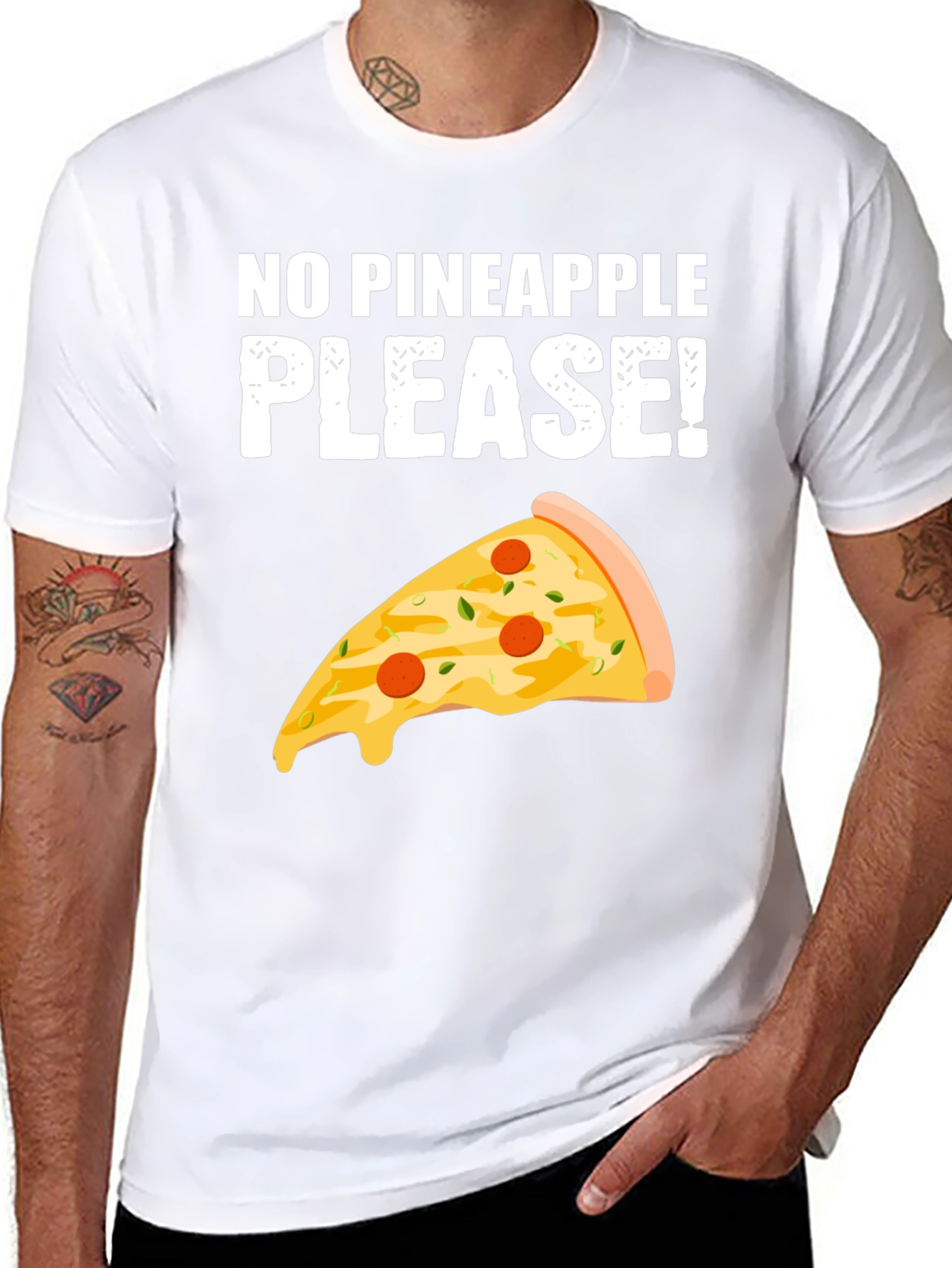 No Pineapple Please! Pizza T-Shirt