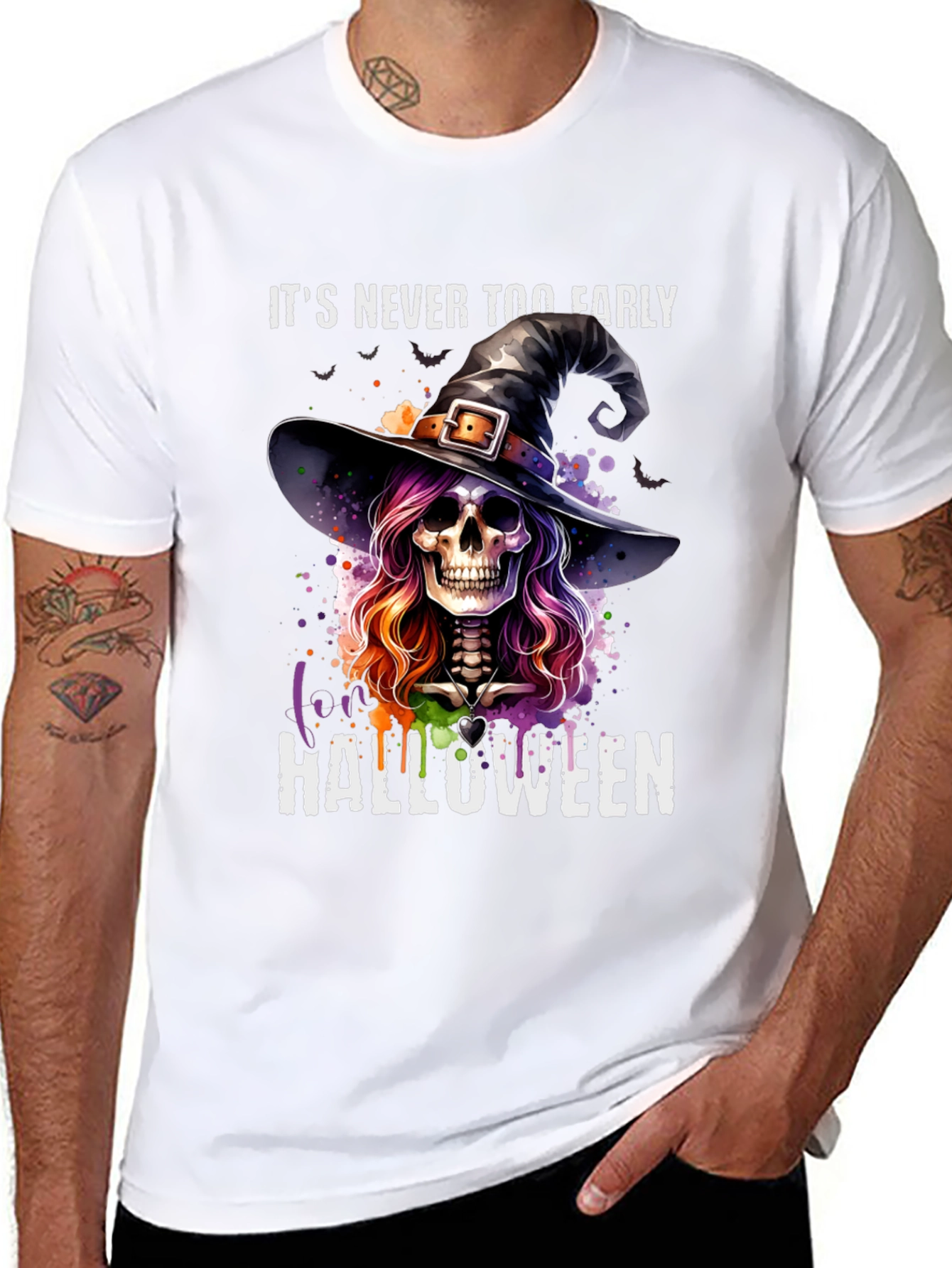 Halloween Witch Skull T-Shirt - Its Never Too Early!