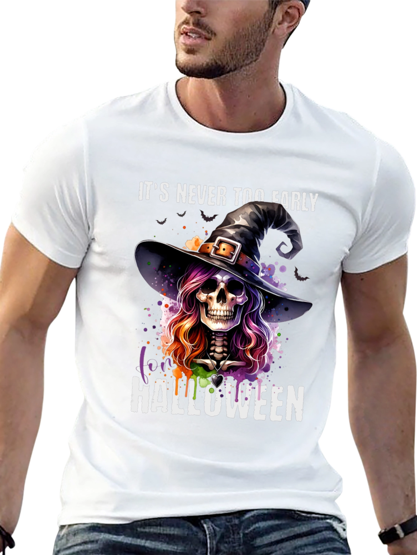 Halloween Witch Skull T-Shirt - Its Never Too Early!