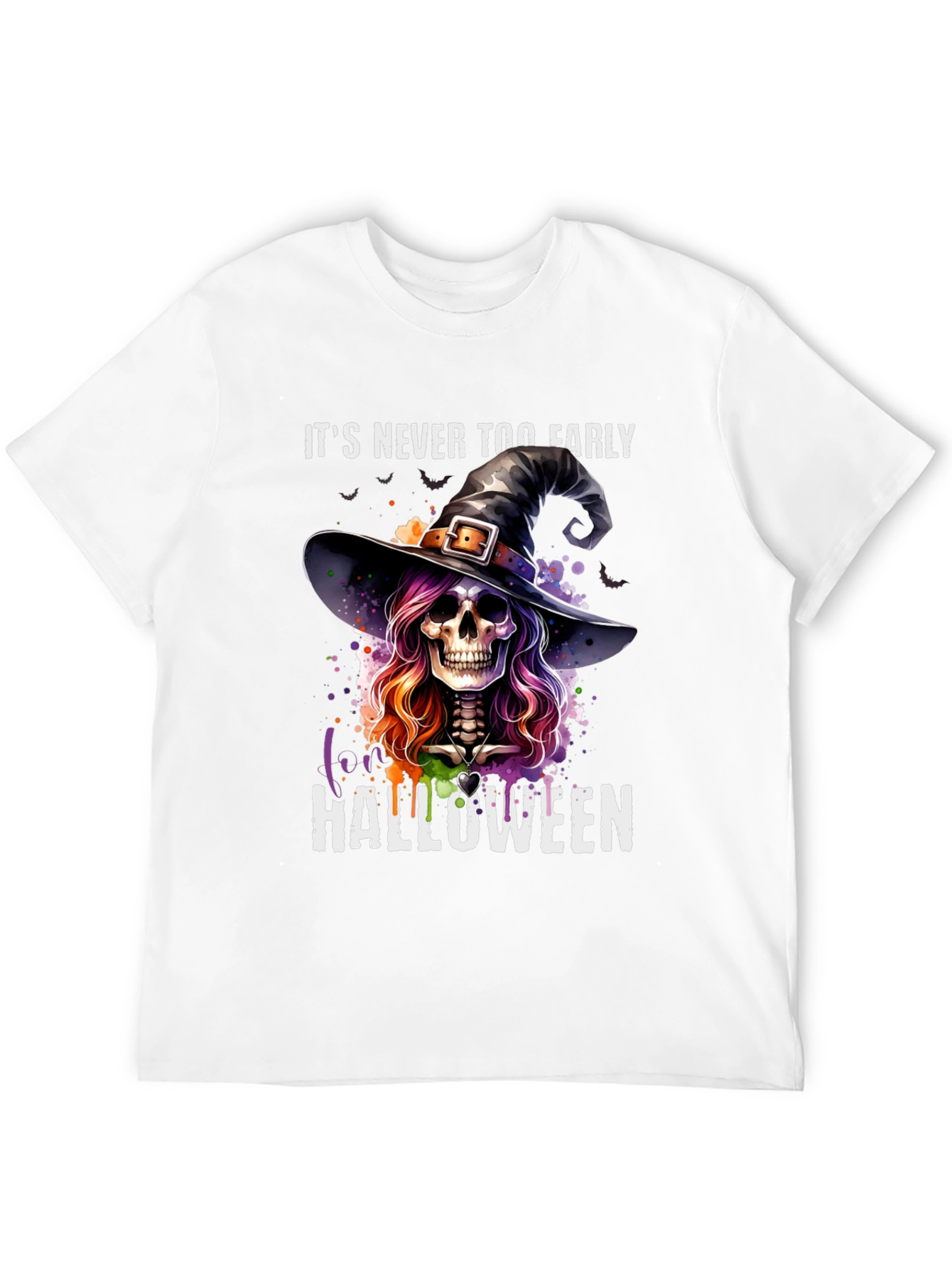 Halloween Witch Skull T-Shirt - Its Never Too Early!