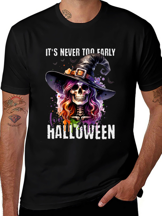 Halloween Witch Skull T-Shirt - Its Never Too Early!